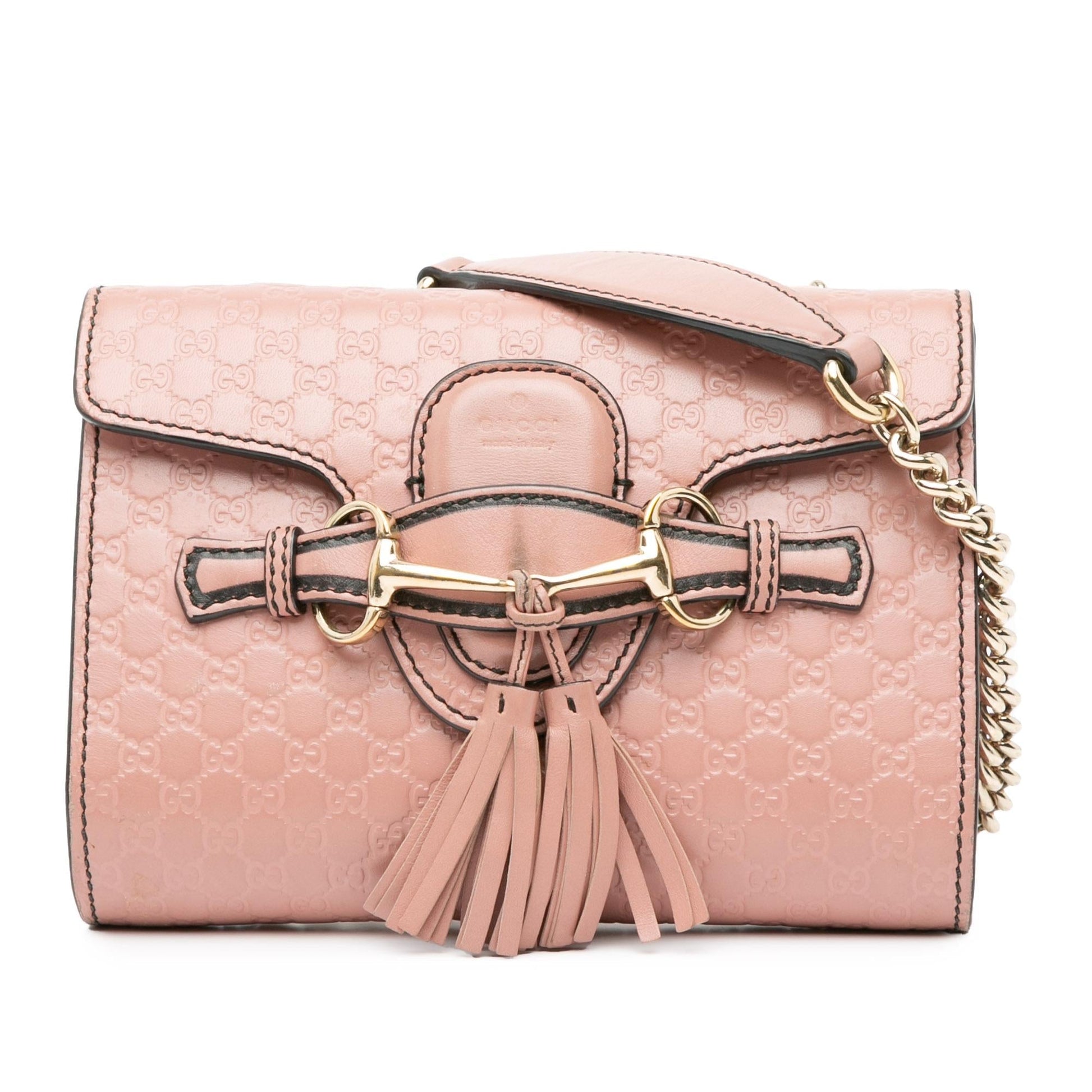 Gucci Microguccissima Emily SHG-KWTiRm Calf Pink Mini Crossbody Bag
