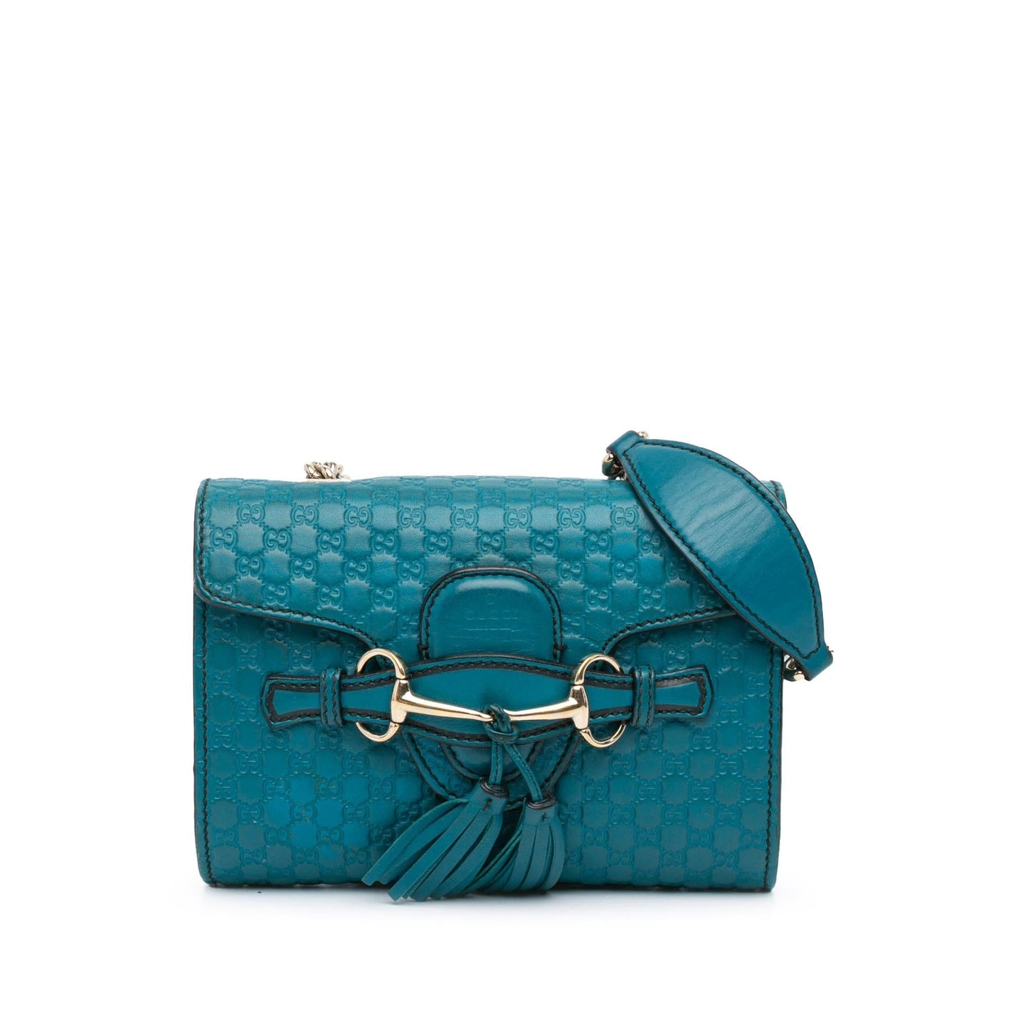 Gucci Microguccissima Emily Calf Blue Mini Crossbody Bag Emily Crossbody