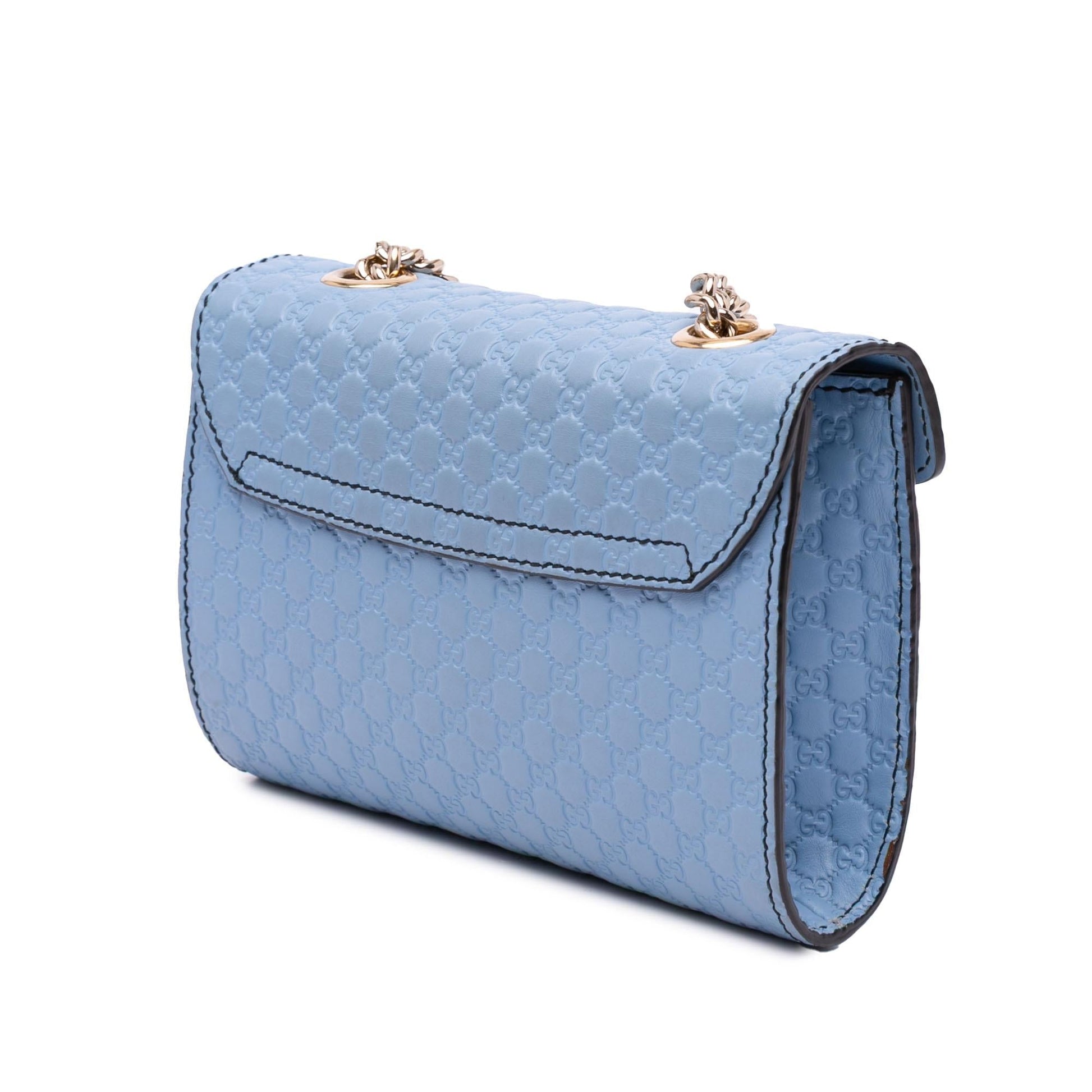 Gucci Microguccissima Emily Calf Blue Mini Crossbody Bag Crossbody 3
