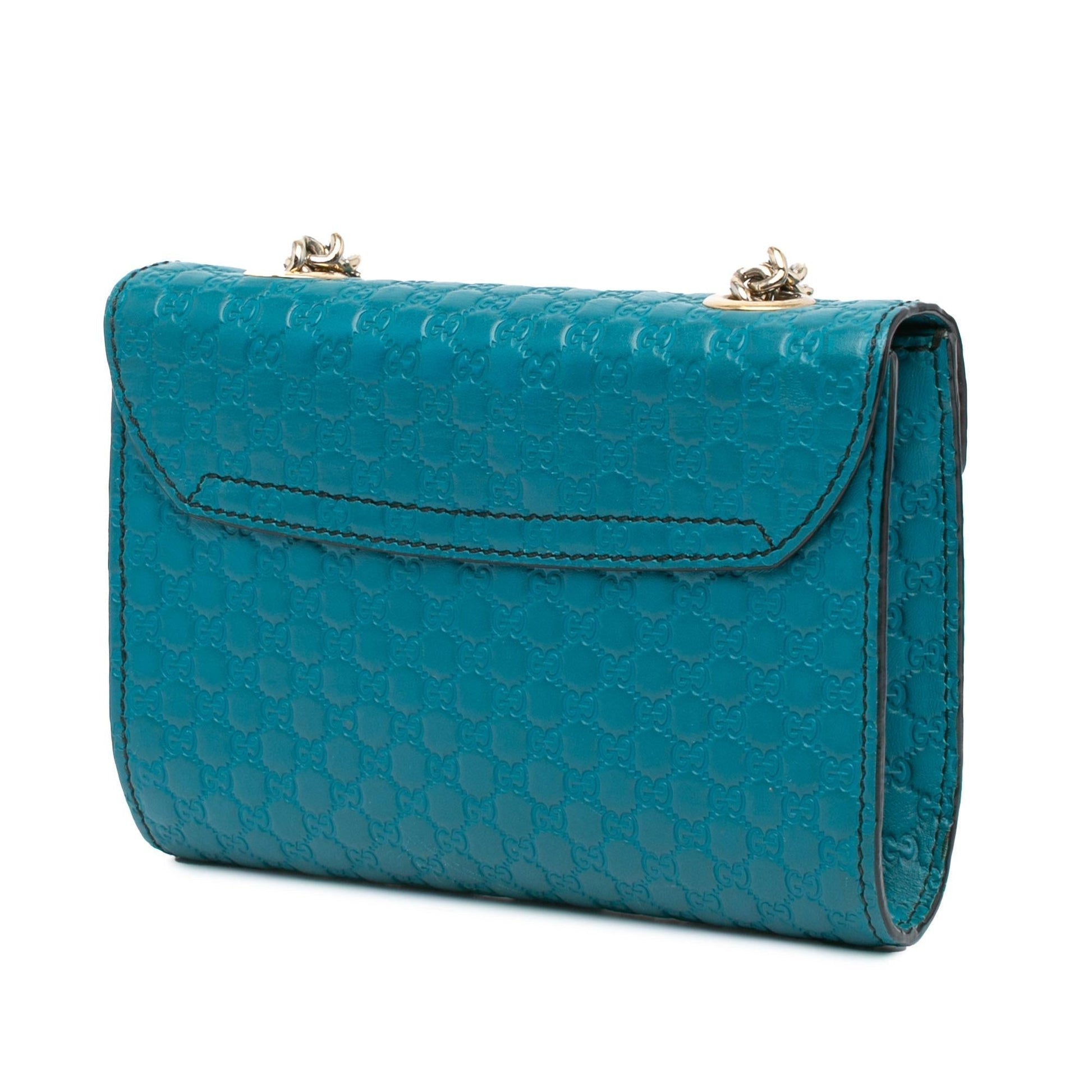Gucci Microguccissima Emily Calf Blue Mini Crossbody Bag Crossbody 5