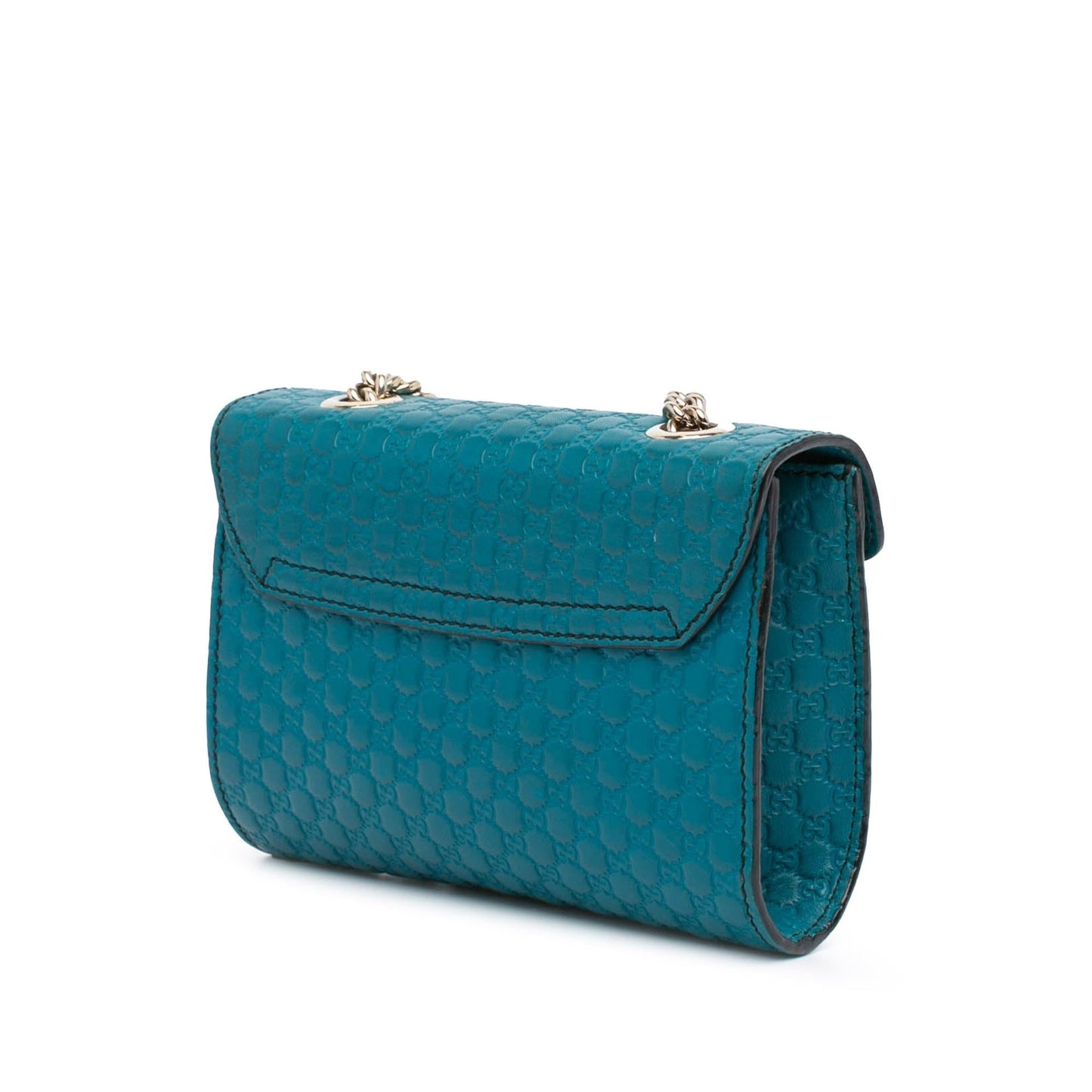 Gucci Microguccissima Emily Calf Blue Mini Crossbody Bag Crossbody 6