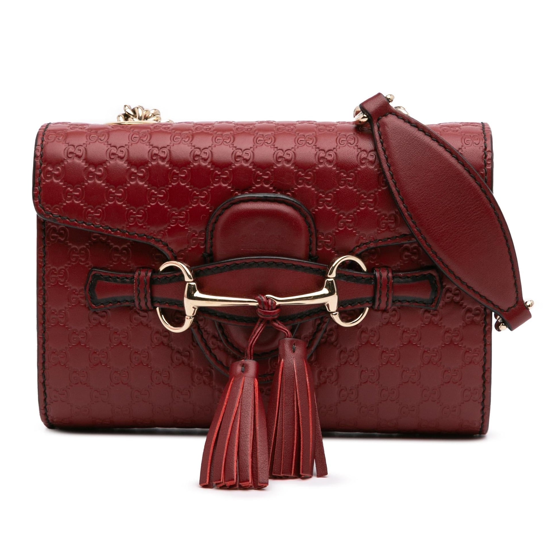Gucci Microguccissima Emily Calf Red Mini Crossbody Bag Crossbody 14