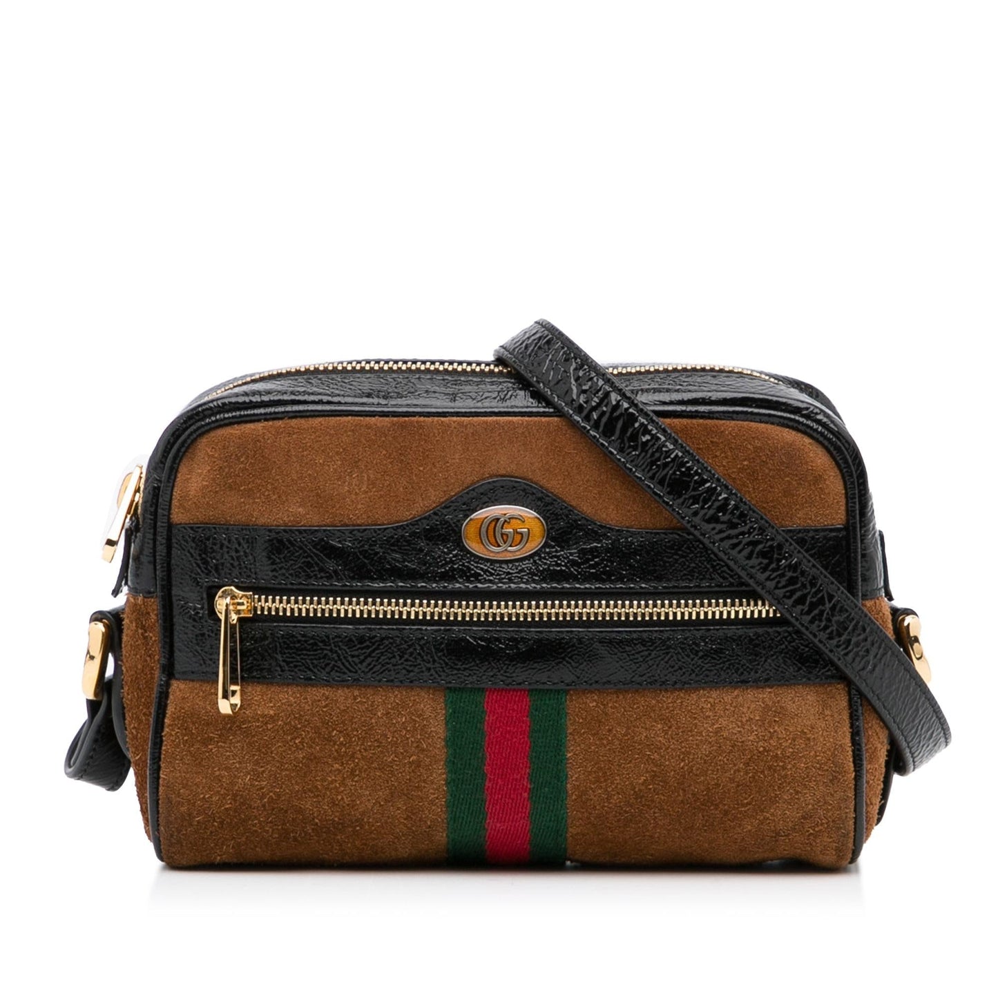 Gucci Ophidia SHG-25jvqh Calf Brown Mini Crossbody Bag
