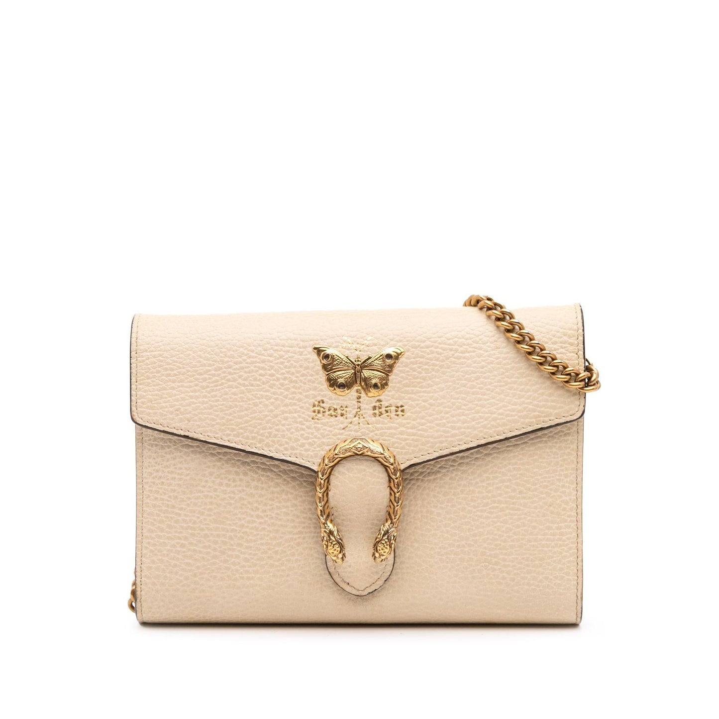 Gucci Pebbled Garden Dionysus Wallet on Calf Calfskin Brown Mini Crossbody Bag