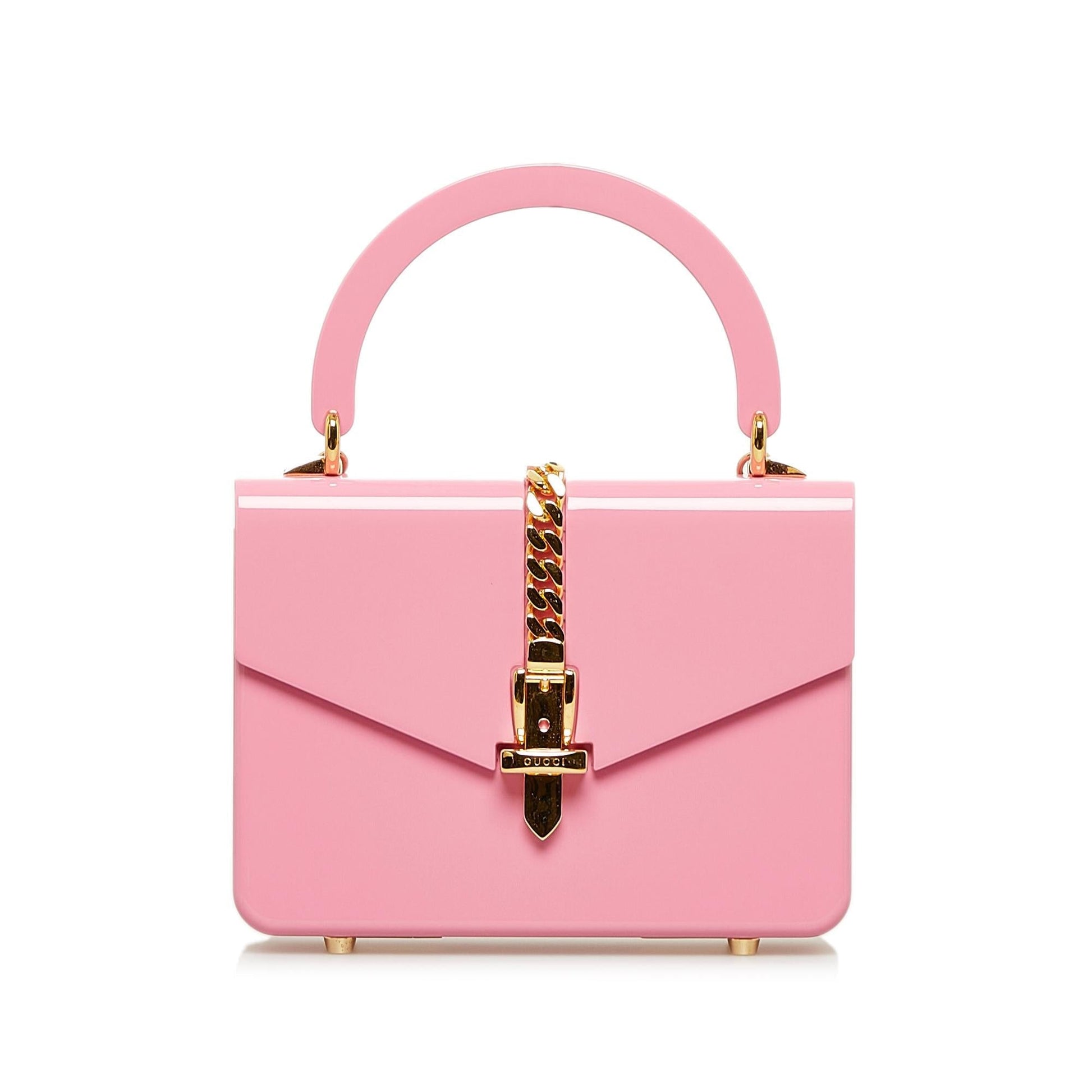 Gucci Plexiglass Sylvie SHG-orVI9i Pink Mini Satchel Bag
