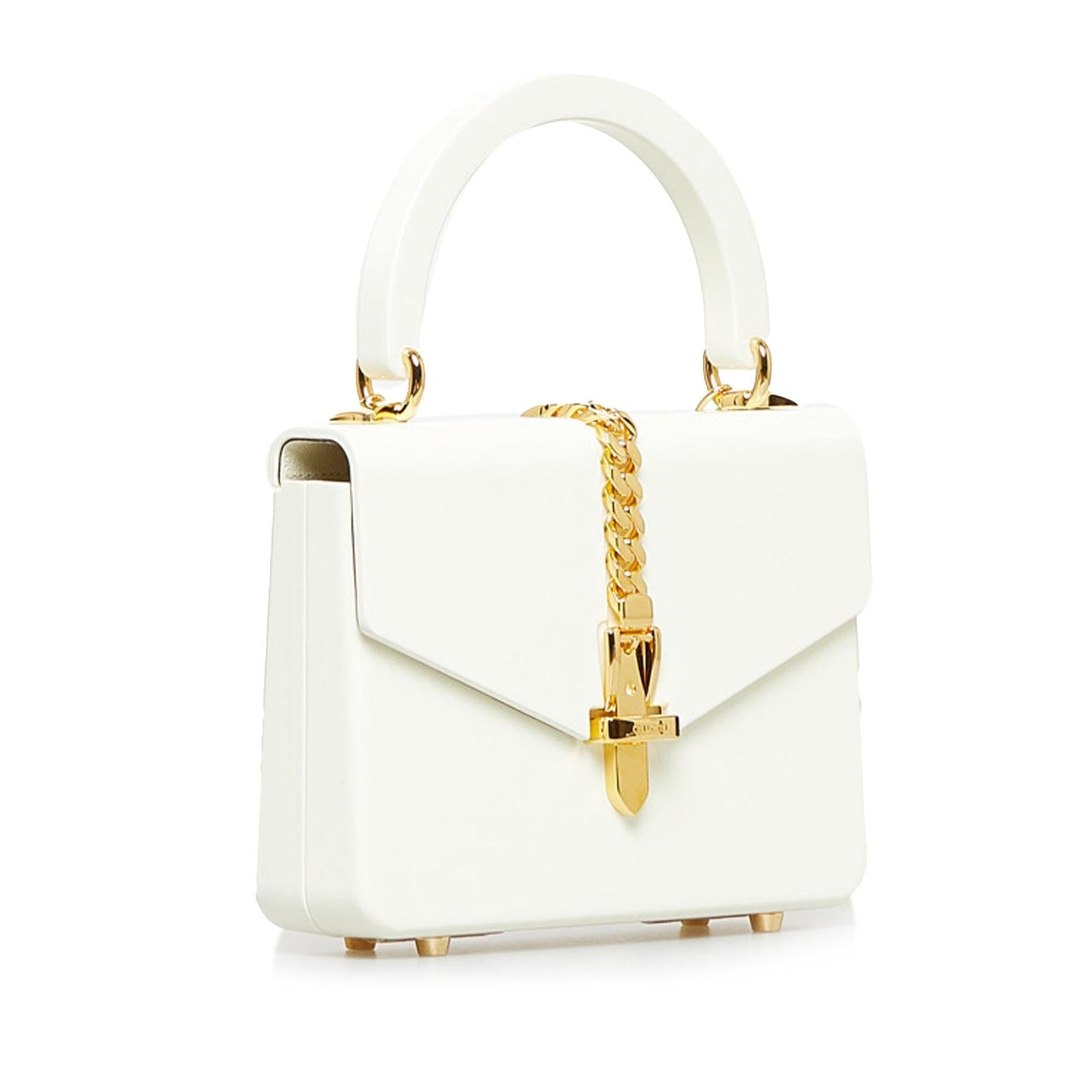 Gucci Plexiglass Sylvie SHG-Q83uco White Mini Satchel Bag
