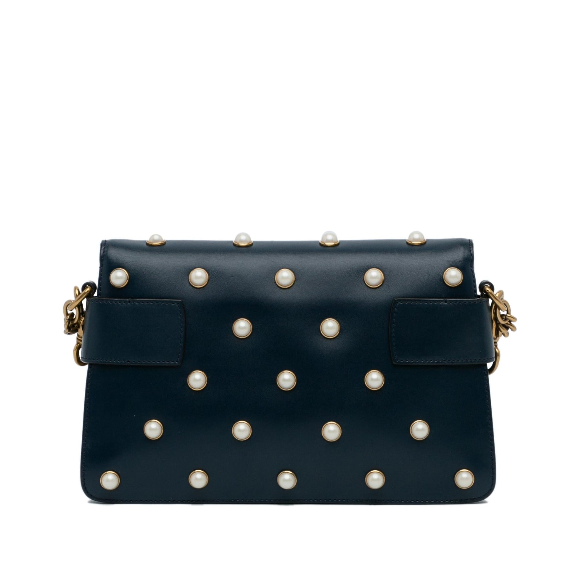 Gucci Queen Margaret Broadway SHG-XxMDq6 Leather Calf Blue Mini Satchel Bag