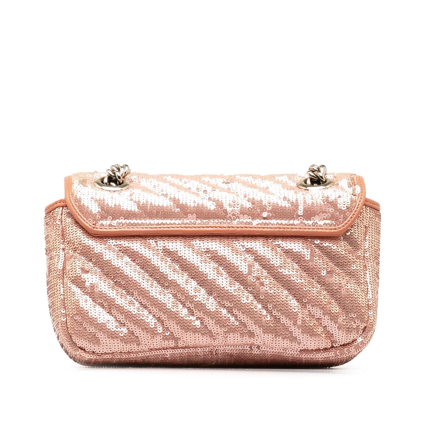 Gucci Sequin GG Marmont Matelasse Calf Pink Mini Crossbody Bag