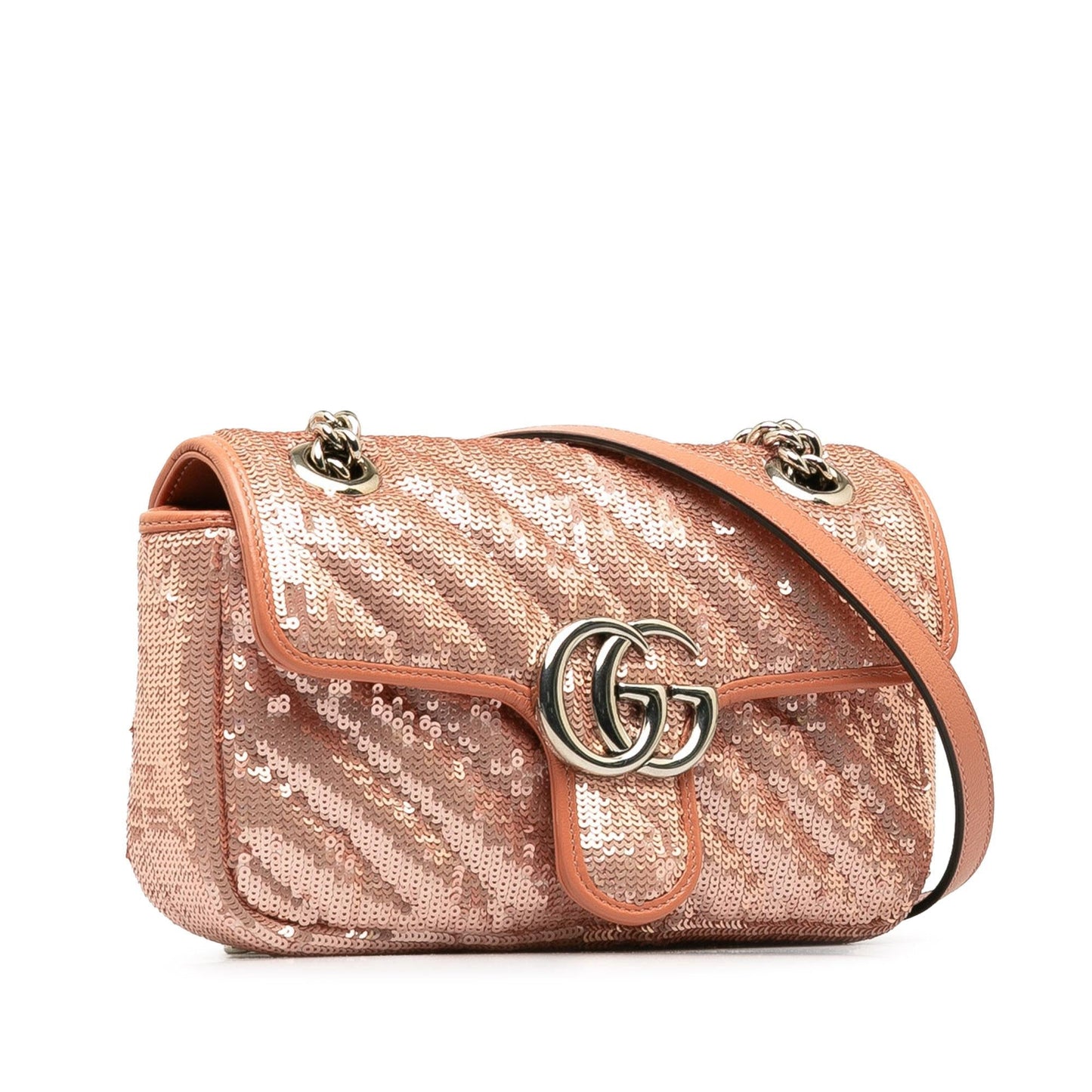 Gucci Sequin GG Marmont Matelasse Calf Pink Mini Crossbody Bag Bag 1