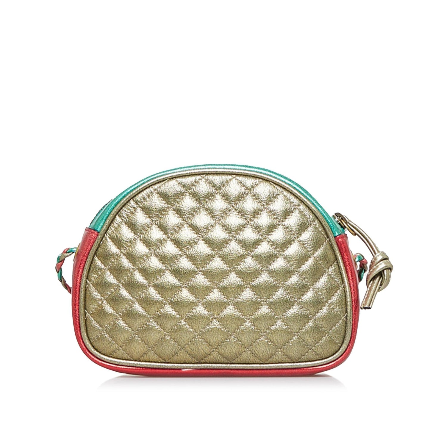 Gucci Trapuntata SHG-jBPqBe Calf Red Green Mini Crossbody Bag
