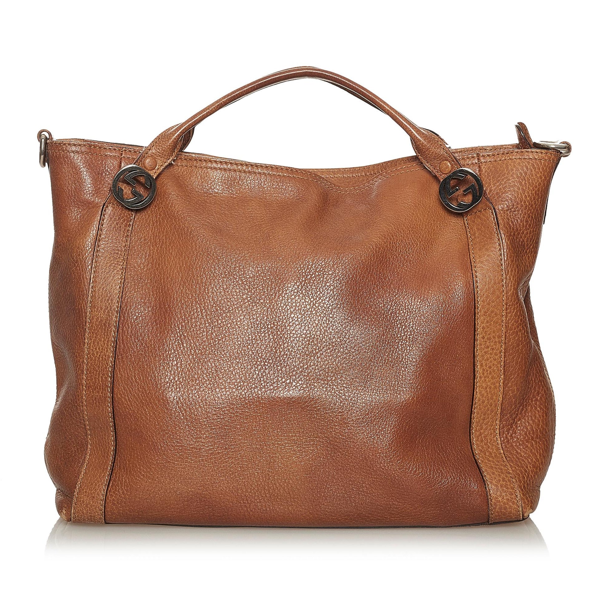Gucci Miss GG SHG Leather Calf Brown Satchel Bag 5