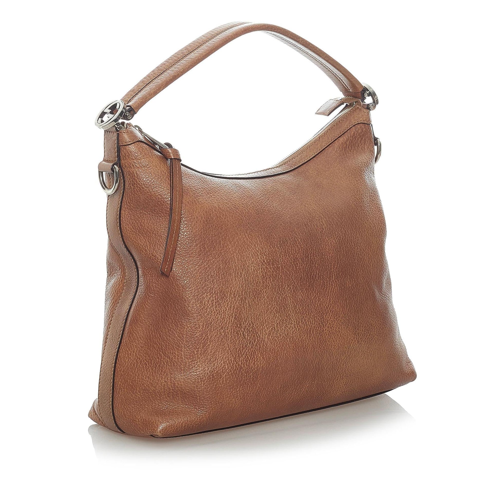 Gucci Miss GG SHG Leather Calf Brown Satchel Bag