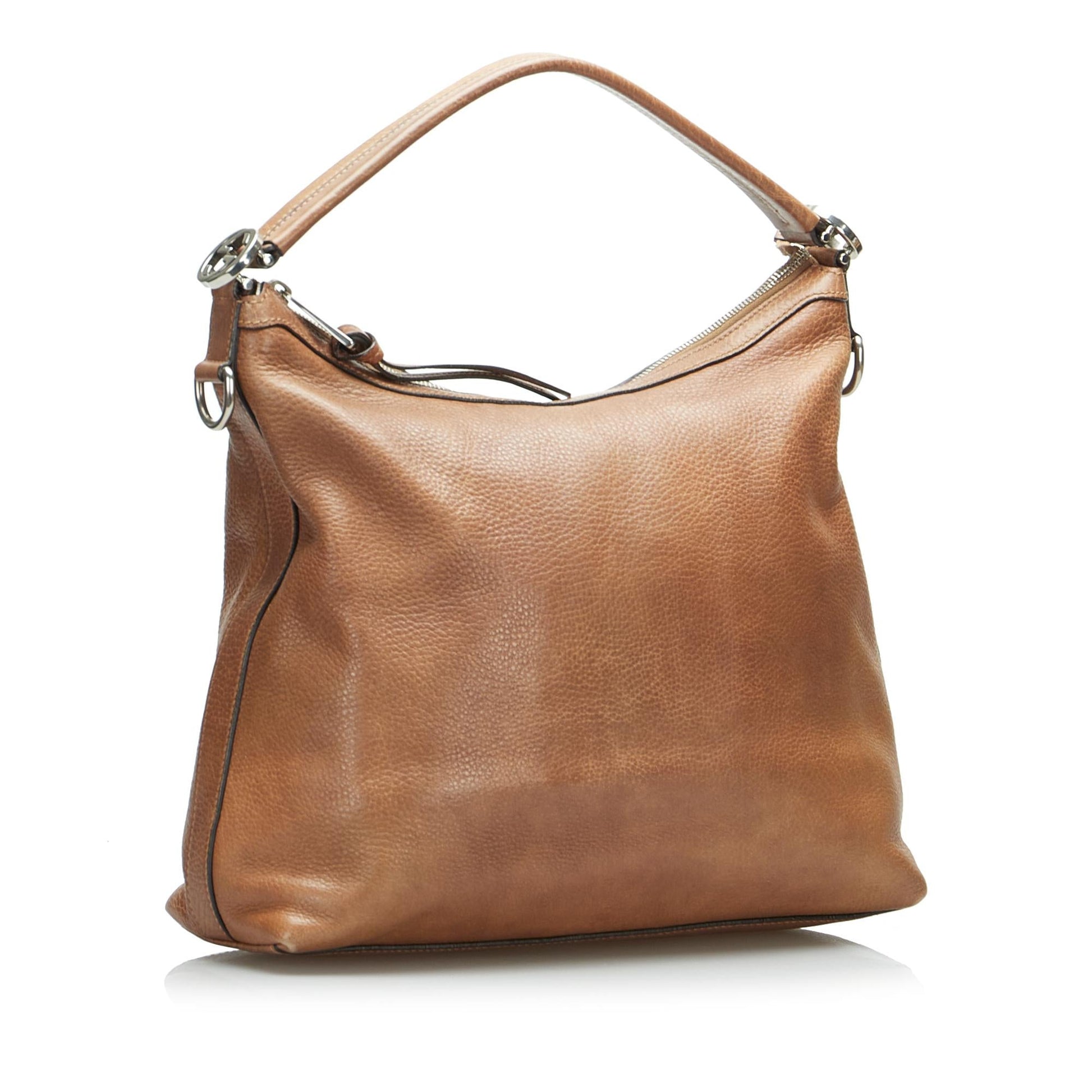 Gucci Miss GG SHG-7ayd0Q Leather Calf Brown Satchel Bag