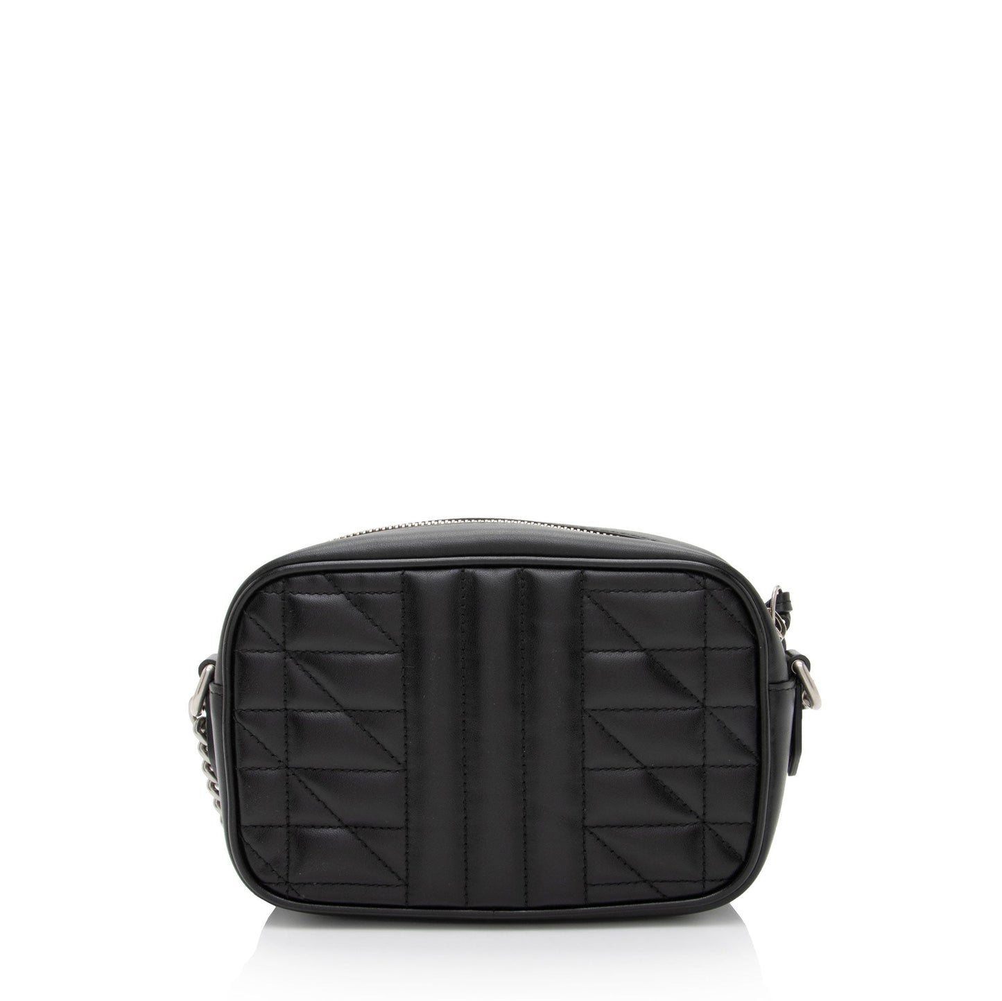 Gucci Mixed GG Marmont Aria Chain Matelasse Leather Black Mini Crossbody Bag