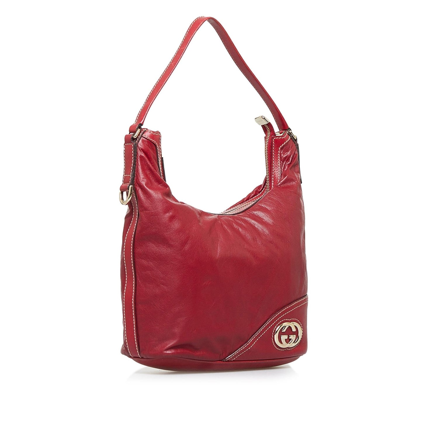 Gucci New Britt SHG-TVF9Y2 Calf Red Shoulder Bag