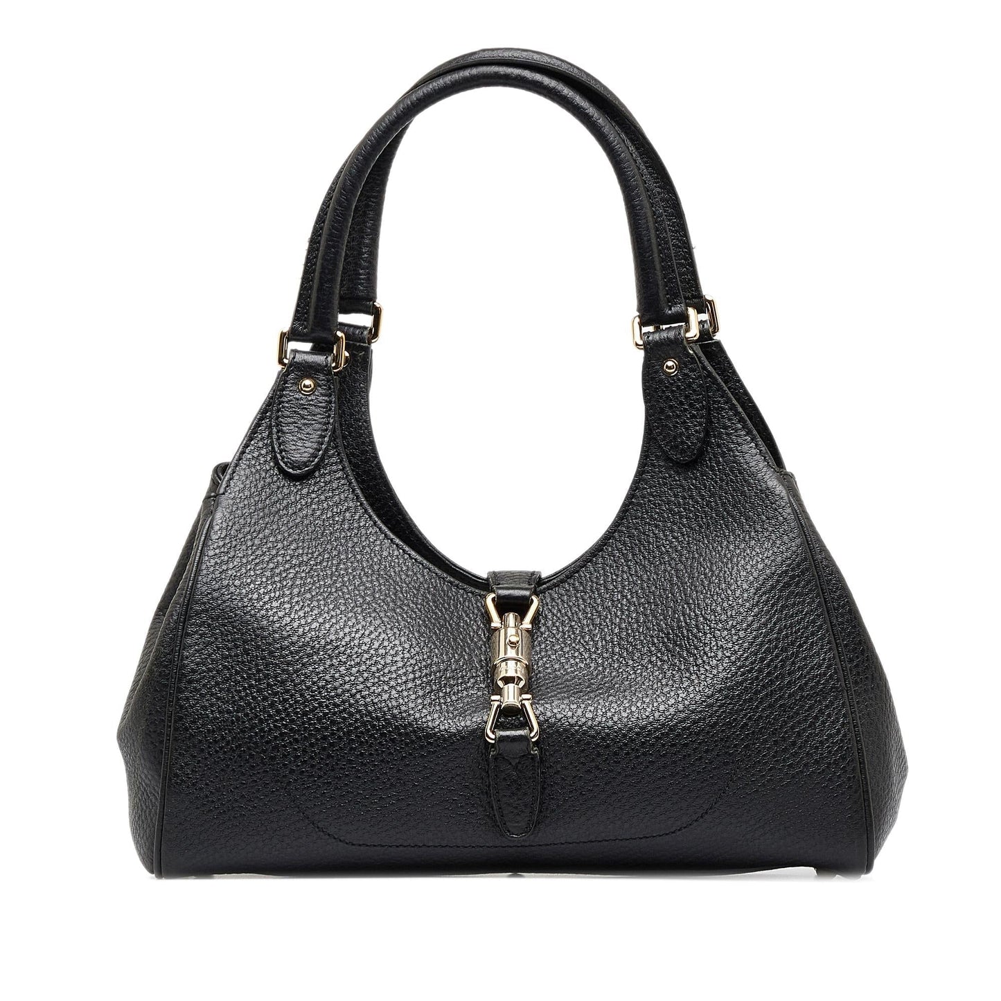 Gucci New Jackie SHG-QKS46s Calf Black Satchel Bag