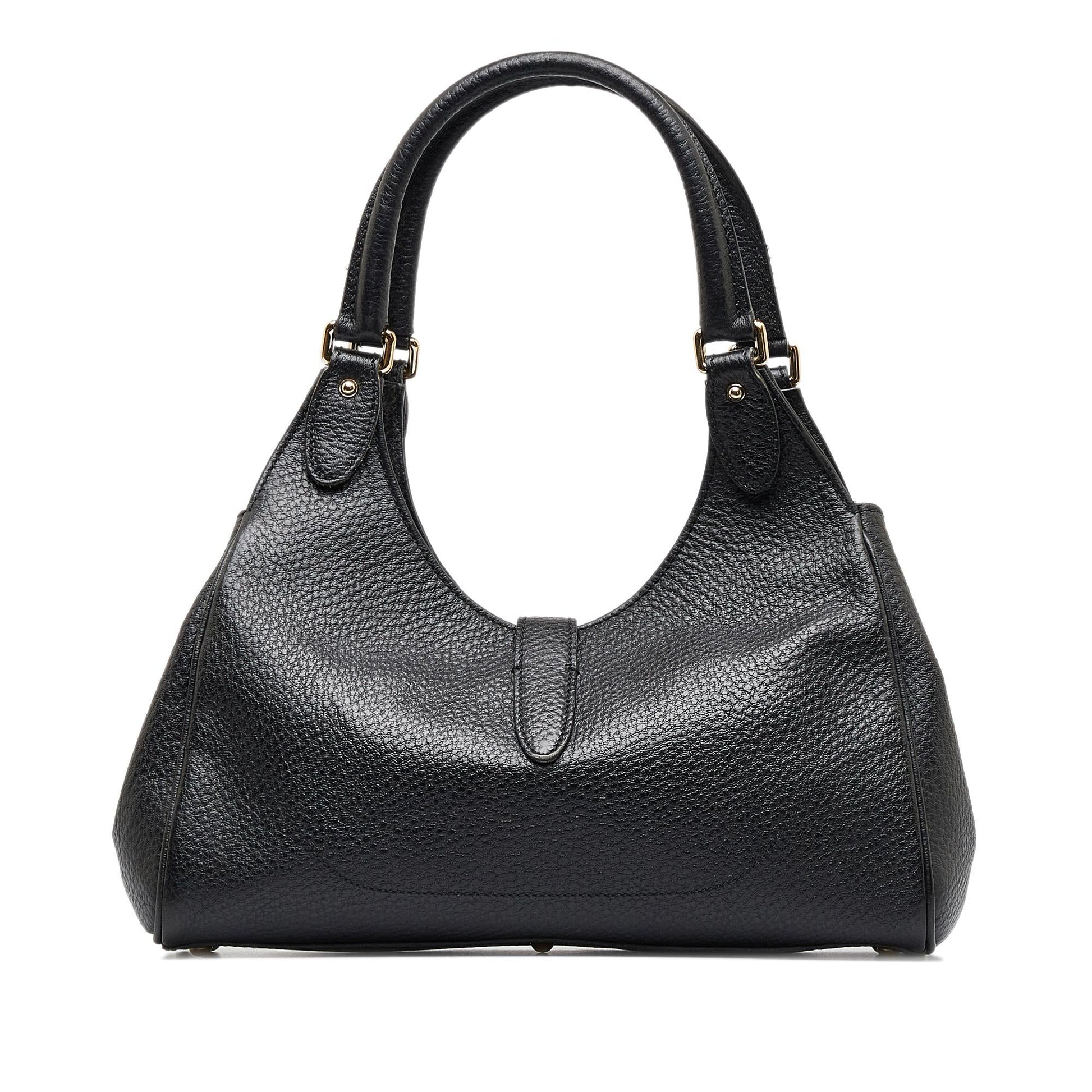Gucci New Jackie SHG-QKS46s Calf Black Satchel Bag