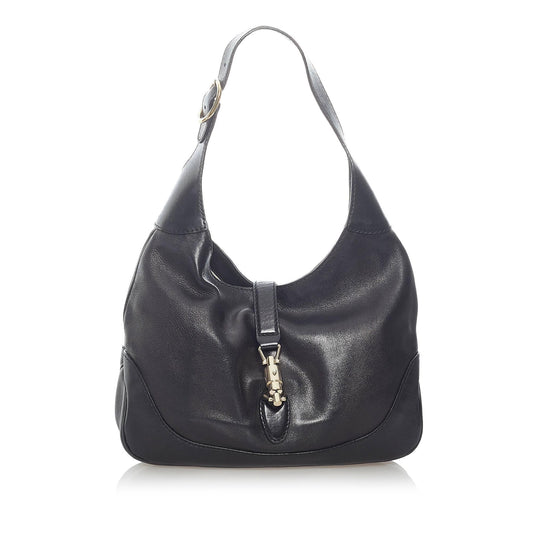 Gucci New Jackie SHG Leather Calf Black Shoulder Bag Bag Shg