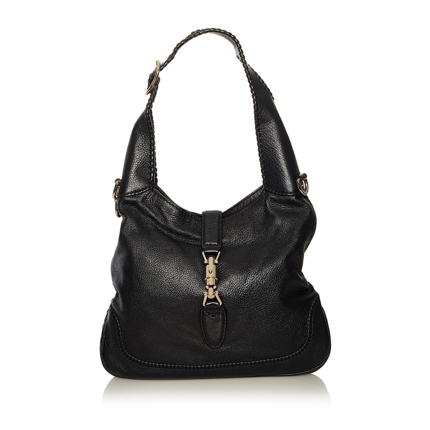 Gucci New Jackie SHG Leather Calf Black Shoulder Bag