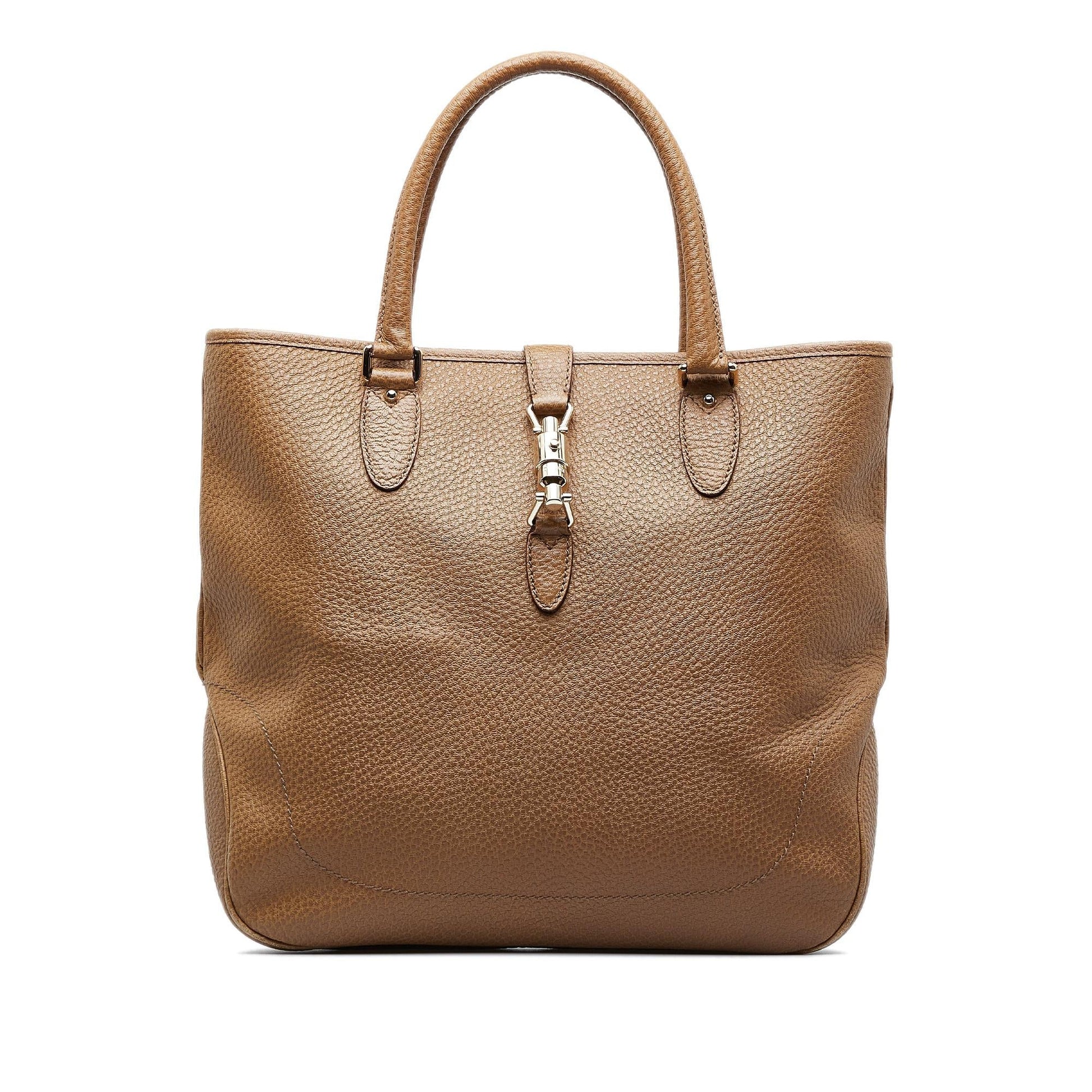 Gucci New Jackie SHG-wX2WoB Calf Brown Tote Bag