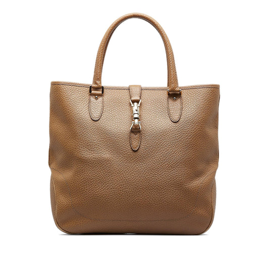 Gucci New Jackie SHG-wX2WoB Calf Brown Tote Bag