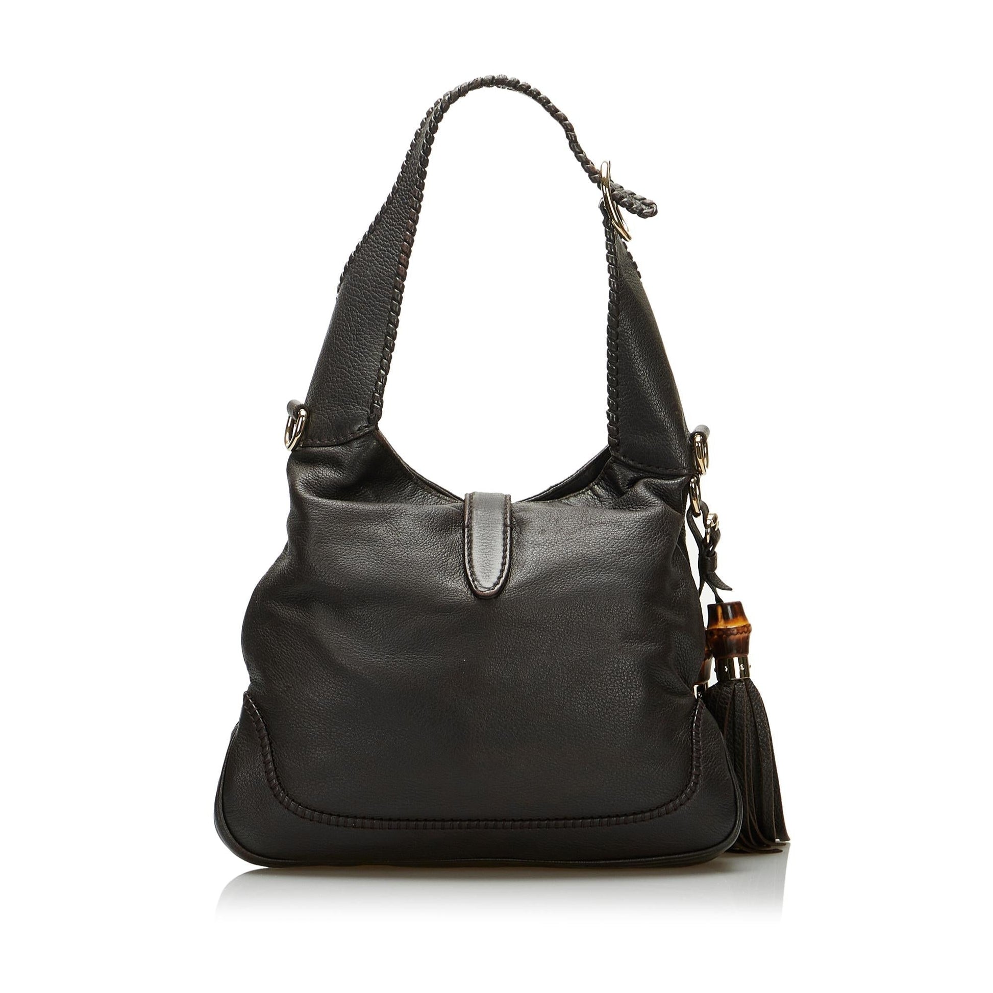 Gucci New Jackie SHG-tedlcu Calf Brown Satchel Bag