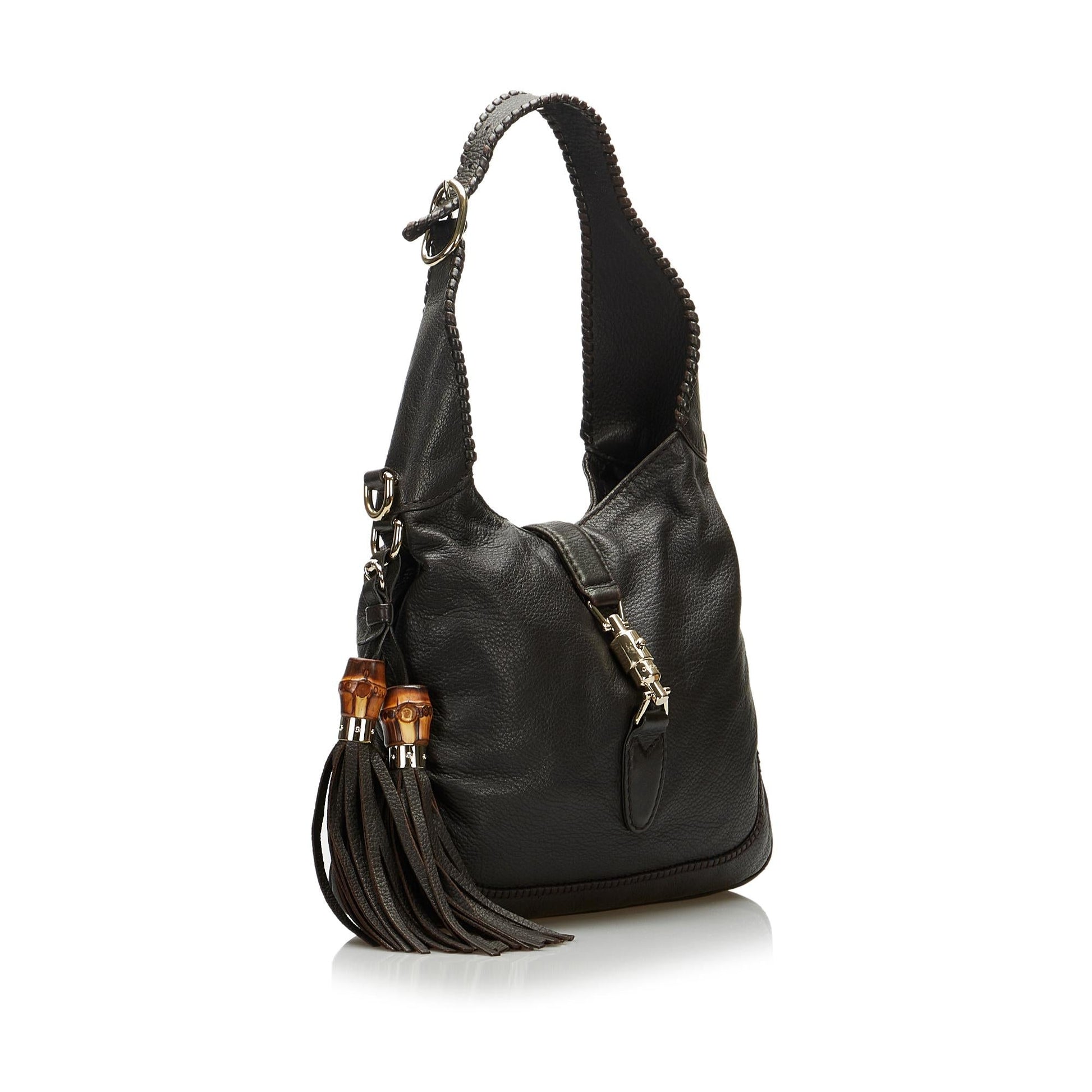 Gucci New Jackie SHG-tedlcu Calf Brown Satchel Bag