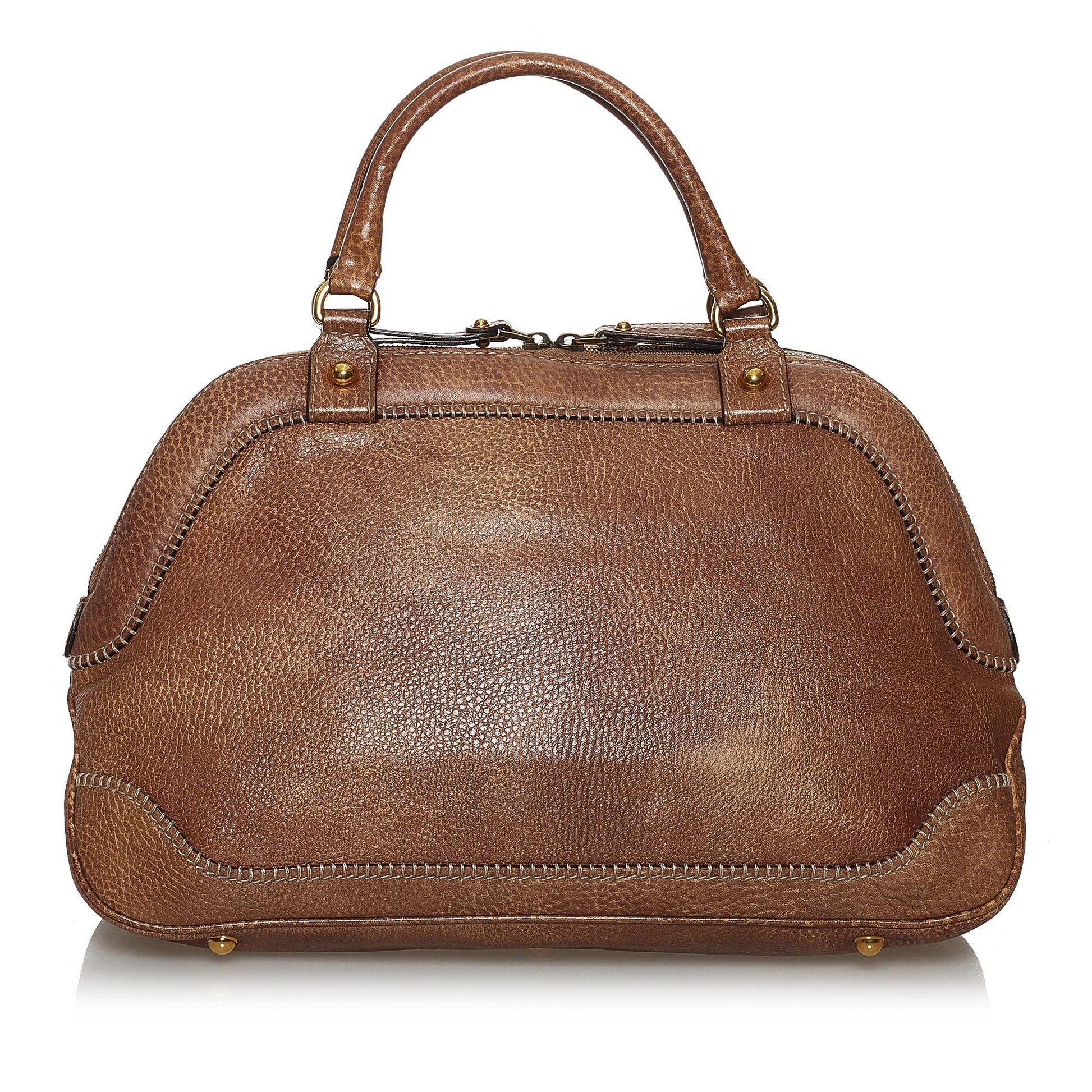 Gucci New Pelham SHG Leather Calf Brown Satchel Bag Handbag Shg