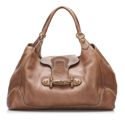 Gucci New Pelham SHG-JL7PUN Calf Brown Shoulder Bag