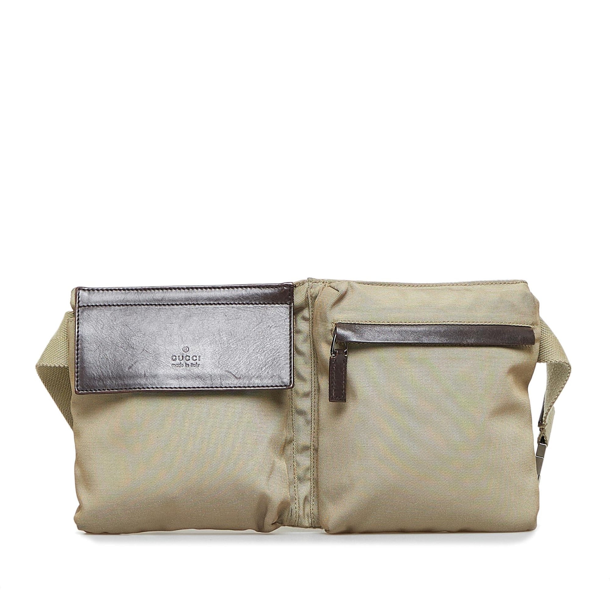 Gucci Belt SHG-1vW4wN Nylon Brown Accessory