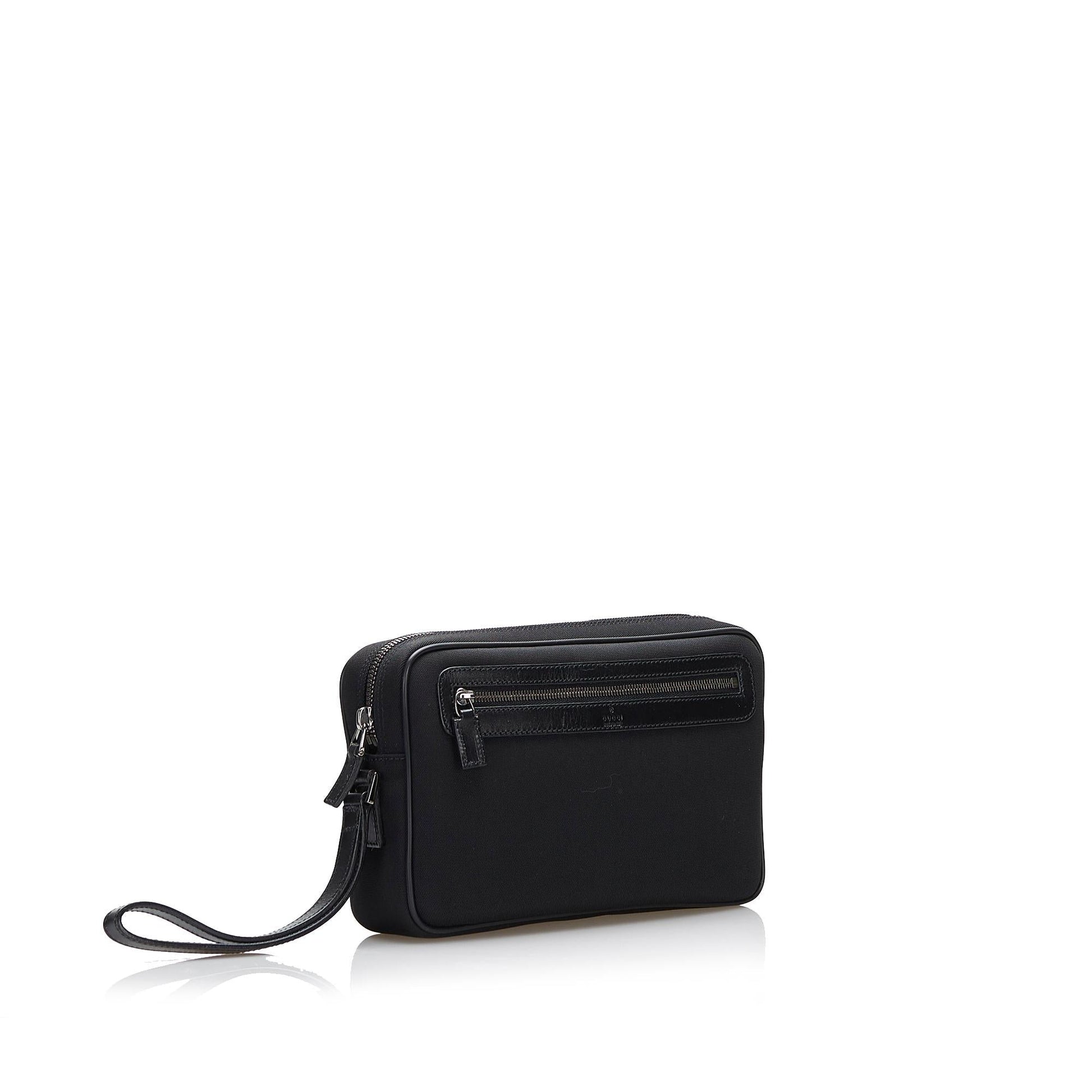 Gucci SHG Nylon Black Clutch Bag