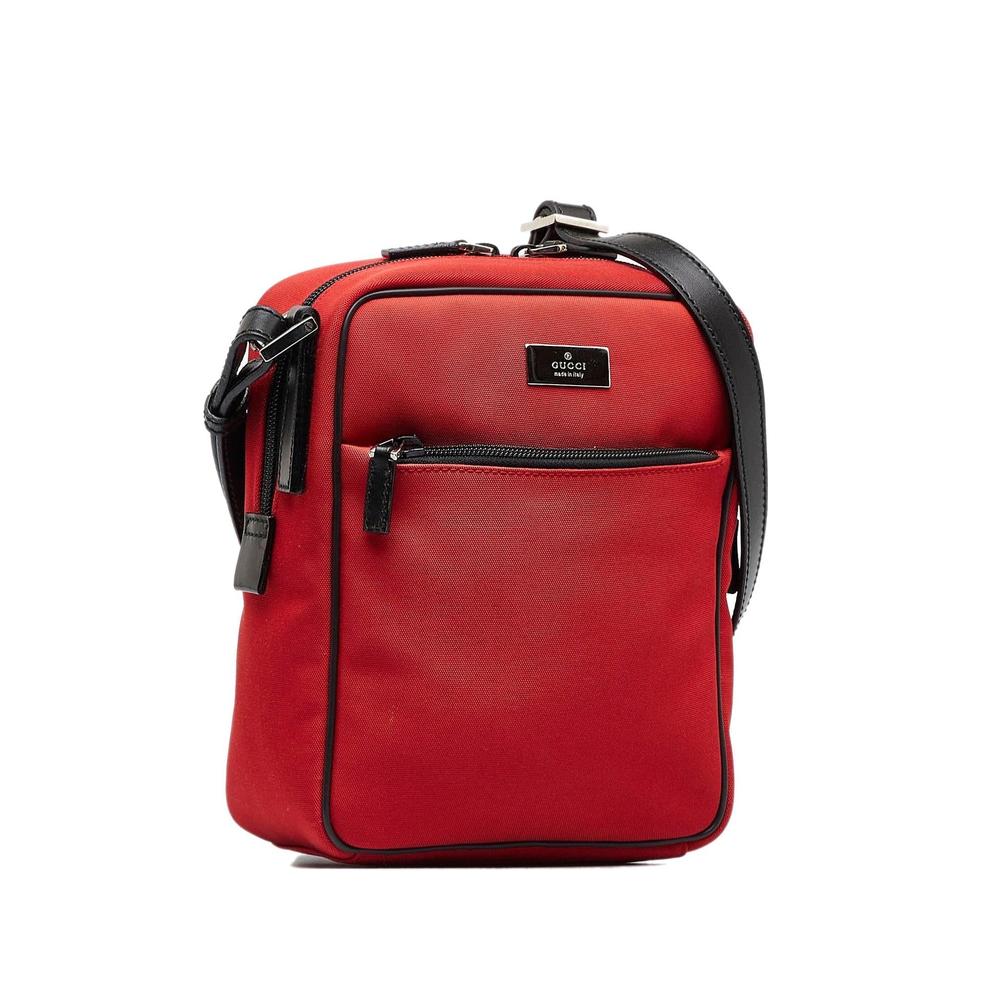 Gucci SHG-pTtUHb Nylon Red Crossbody Bag
