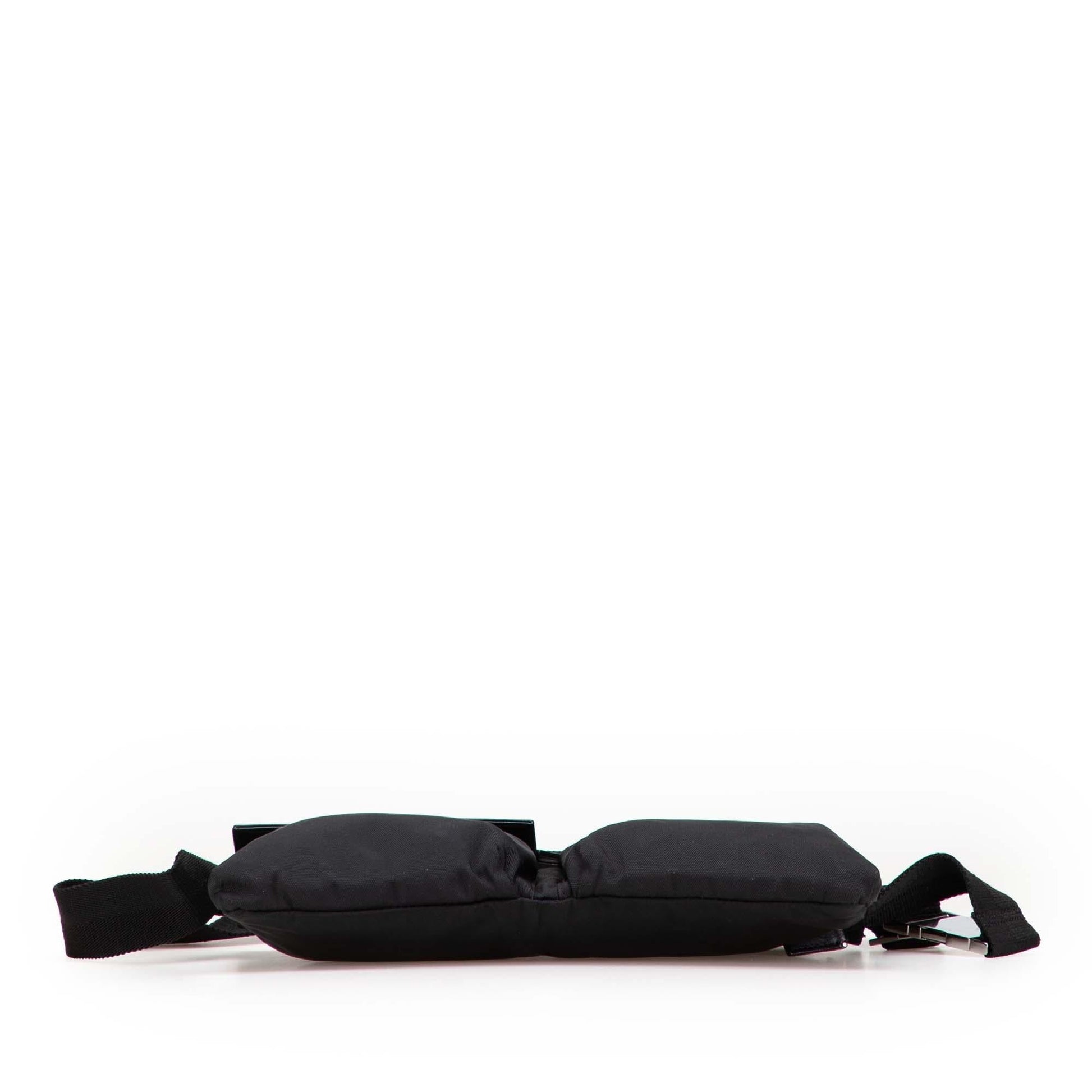 Gucci Double Pocket Belt Nylon Calf Black Accessory