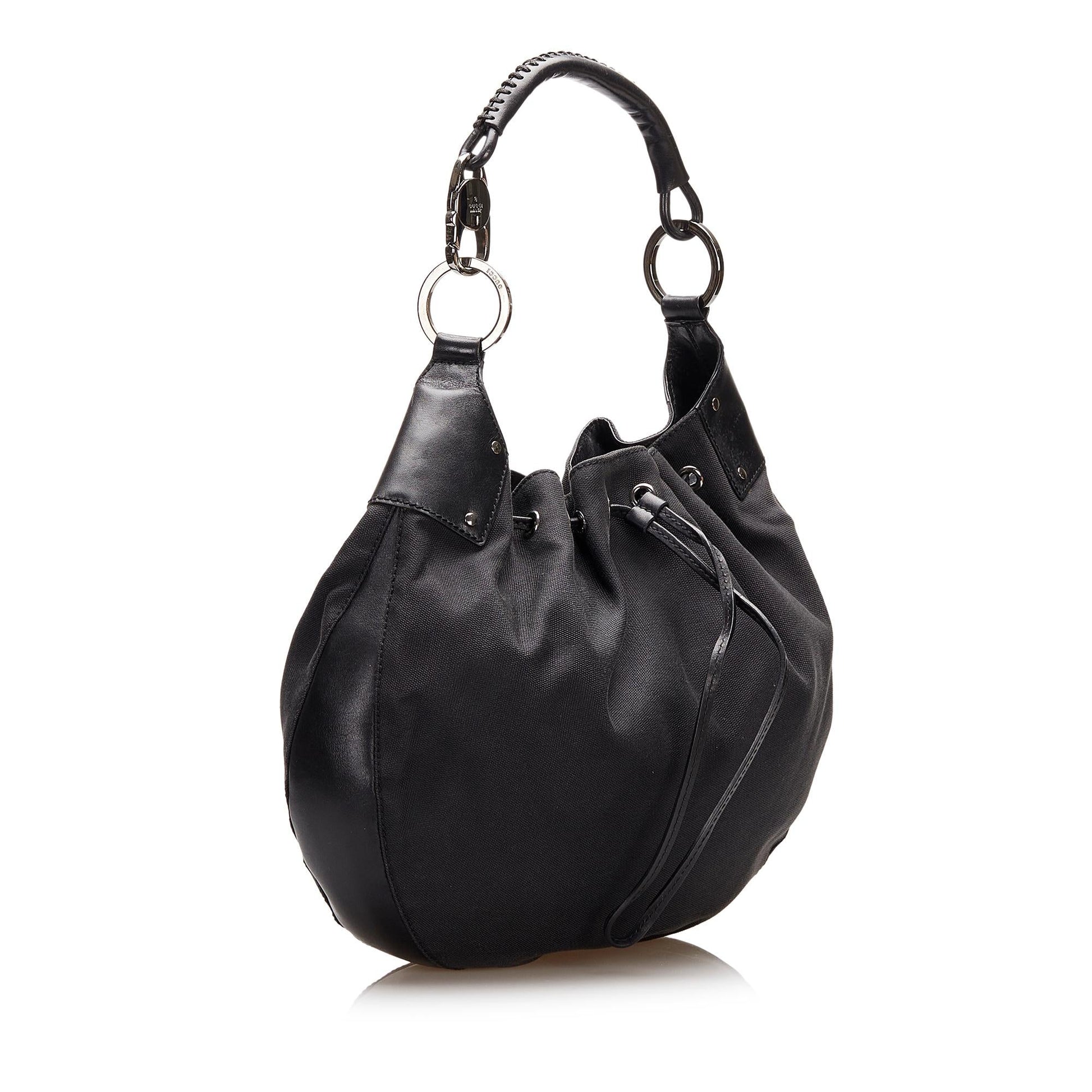Gucci Drawstring SHG-wMVys5 Nylon Black Jewelry