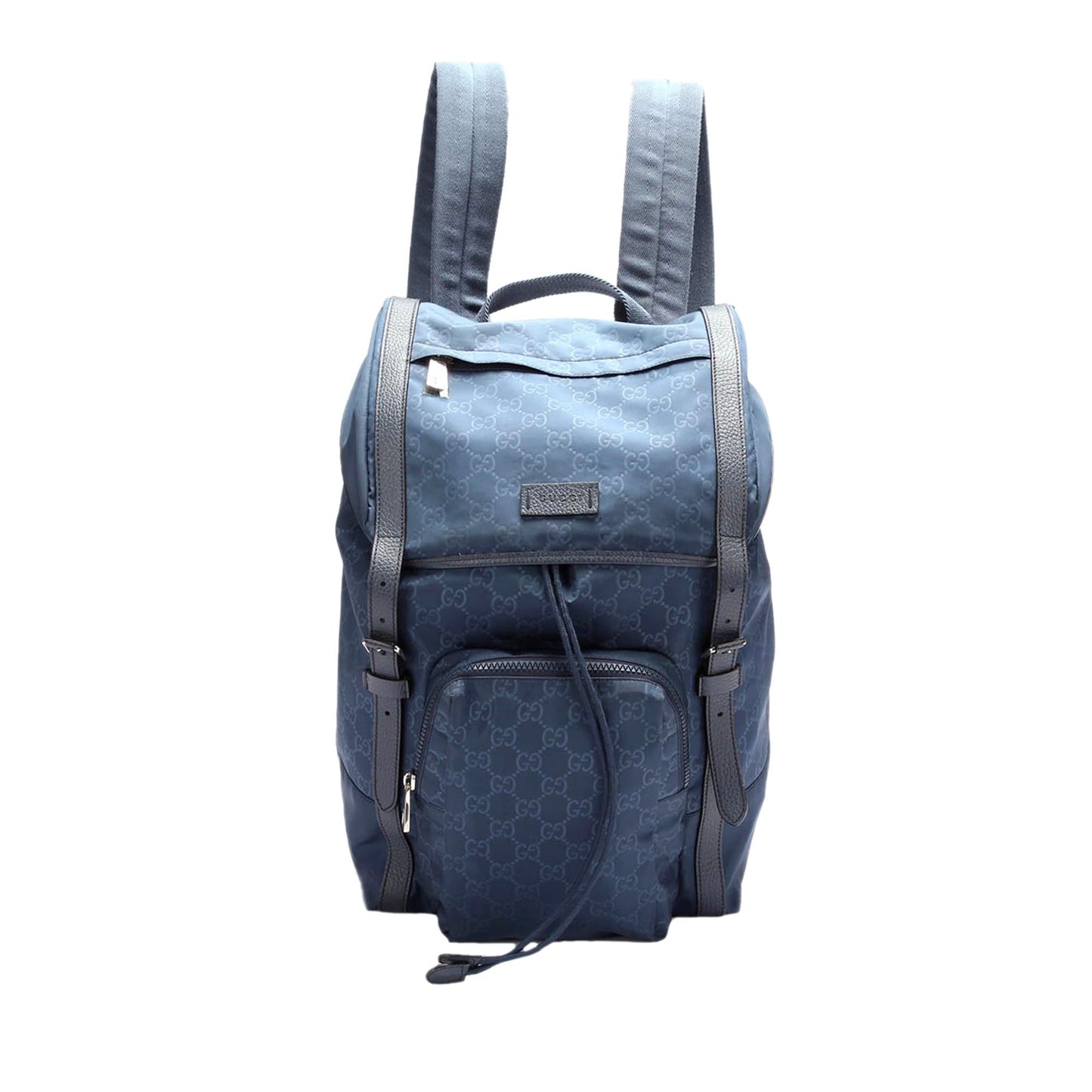 Gucci Guccissima Backpack SHG-f2n9qE Nylon Calf Black Blue