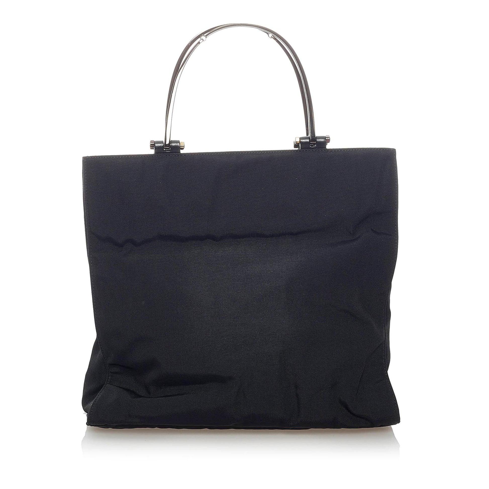 Gucci SHG Nylon Black Satchel Bag Handbag Shg