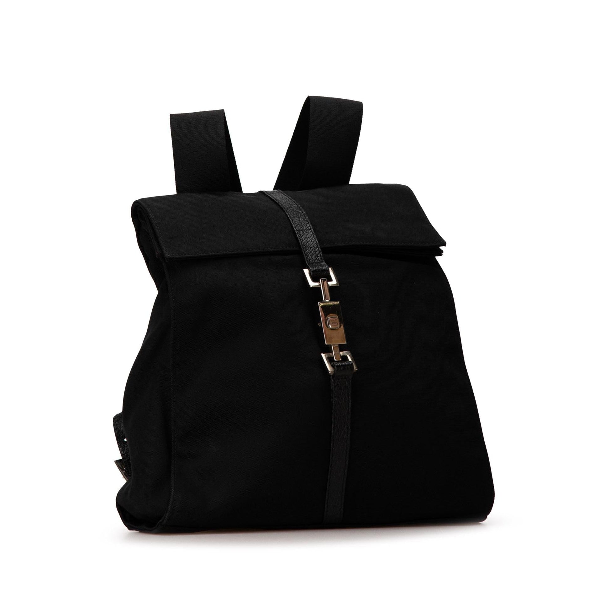 Gucci Jackie Backpack SHG-TfE3Ni Nylon Calf Black