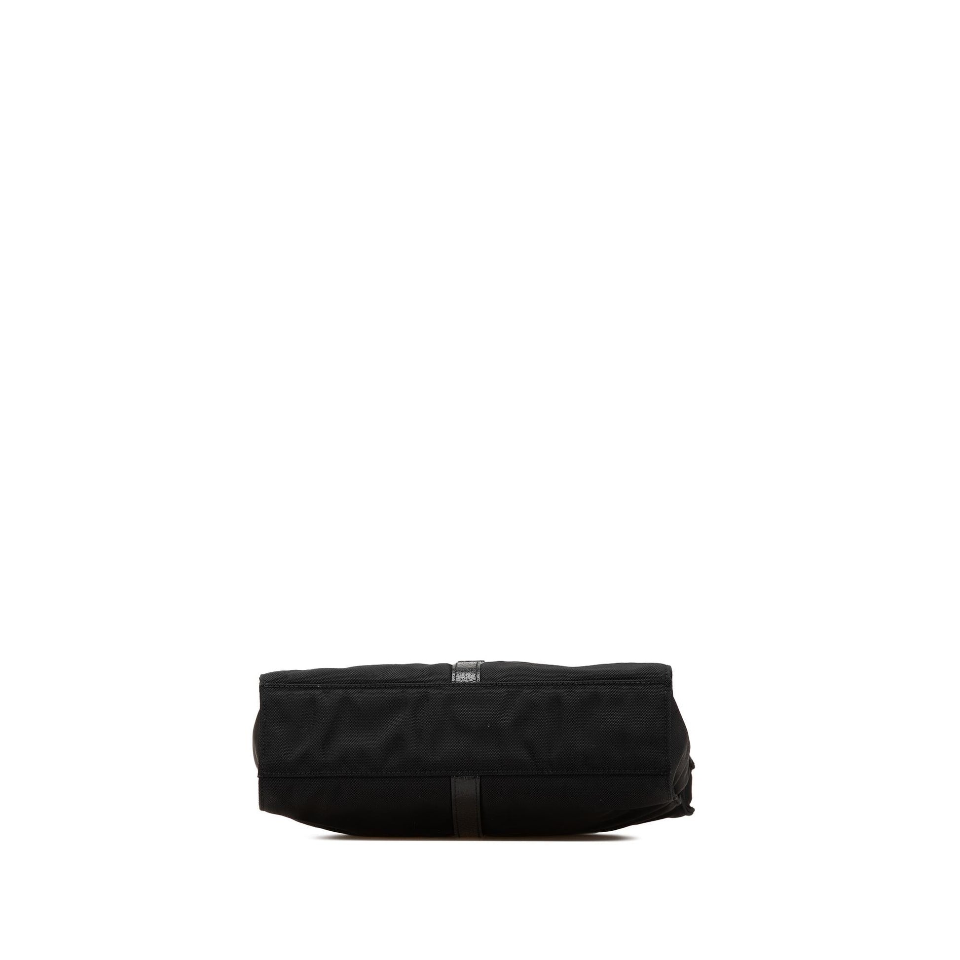 Gucci Jackie Nylon Calf Black Shoulder Bag