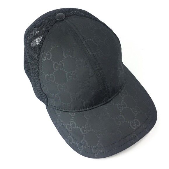 Gucci GG MESH BASEBALL Monogram Nylon Hat