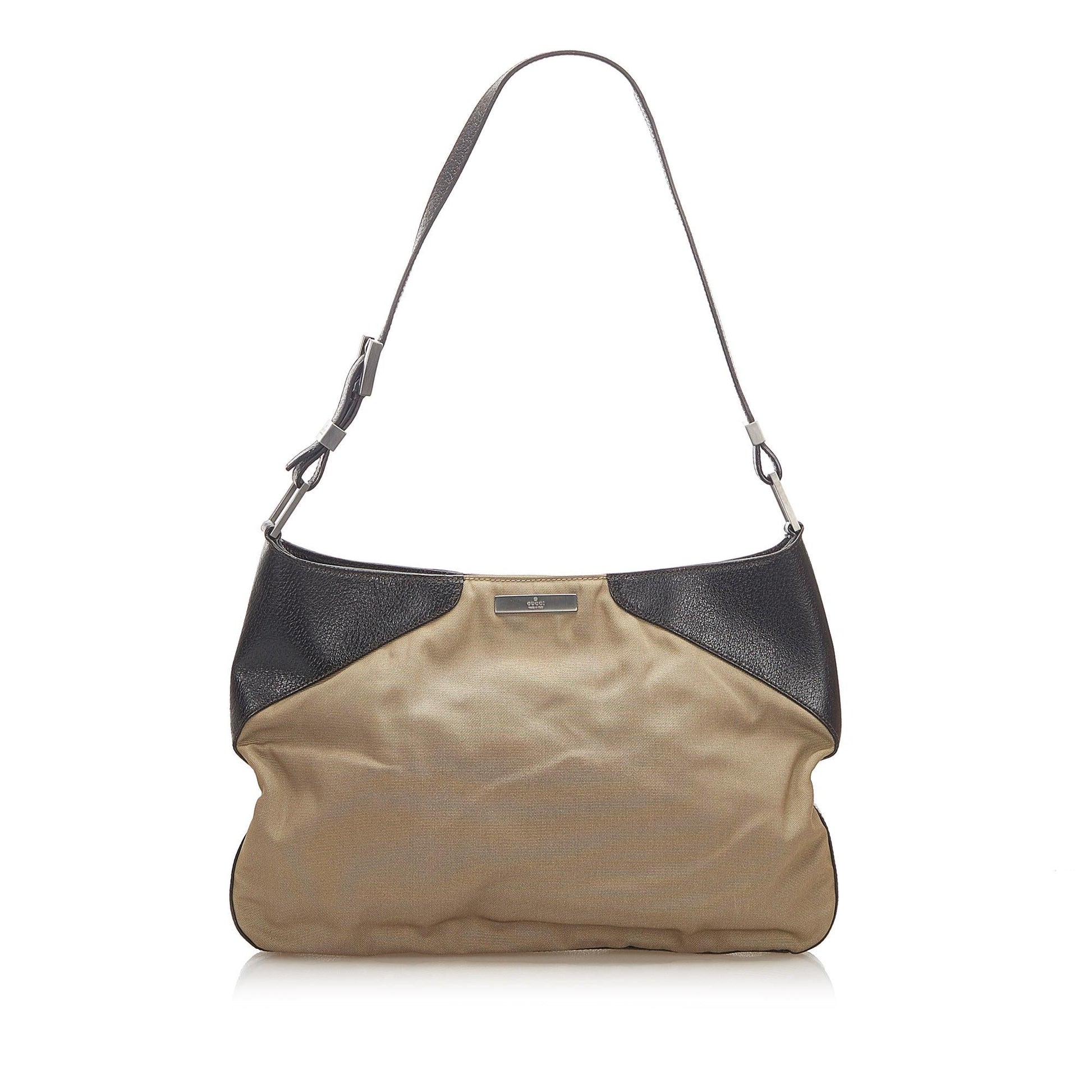 Gucci SHG Nylon Calf Black Brown Shoulder Bag
