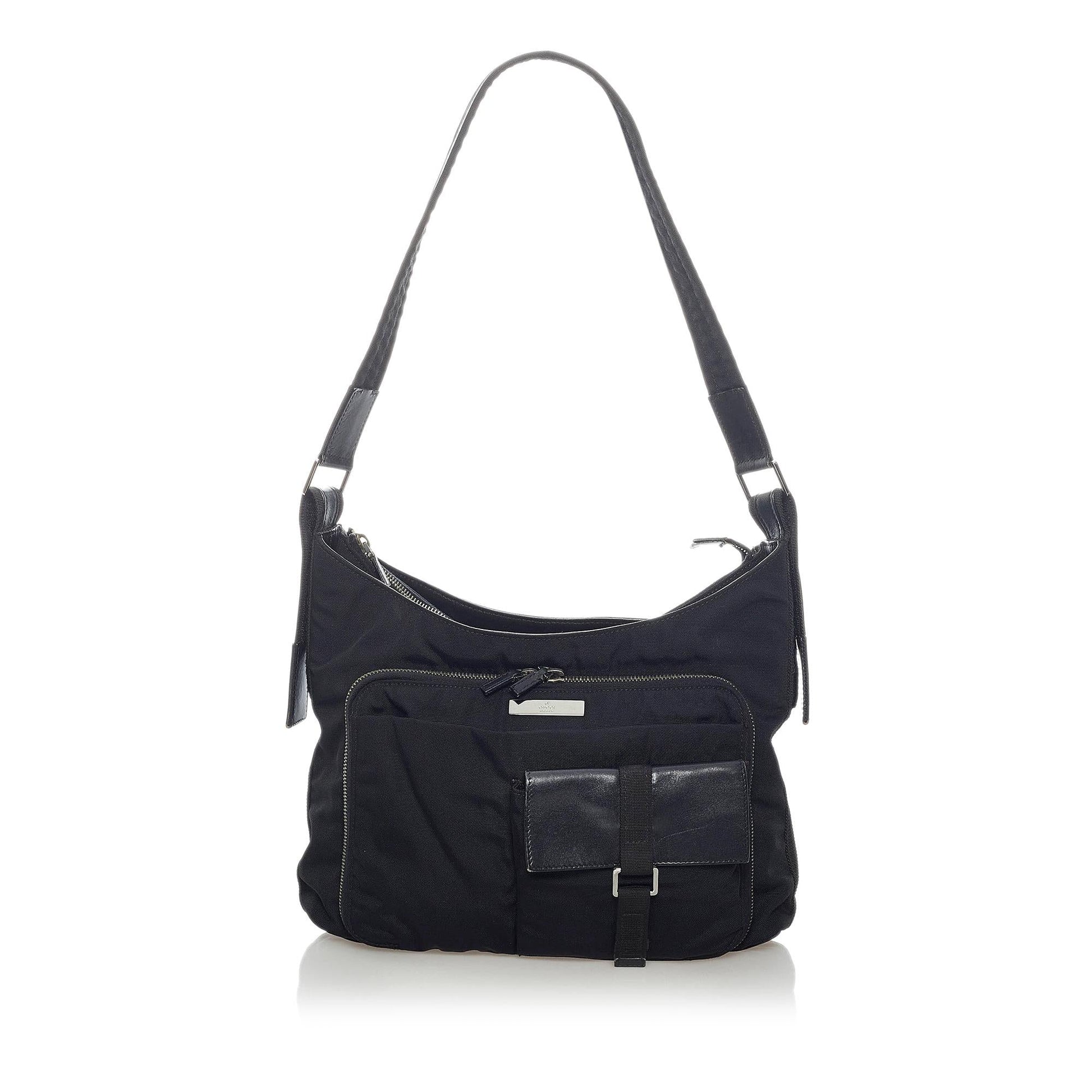 Gucci SHG Nylon Calf Black Shoulder Bag