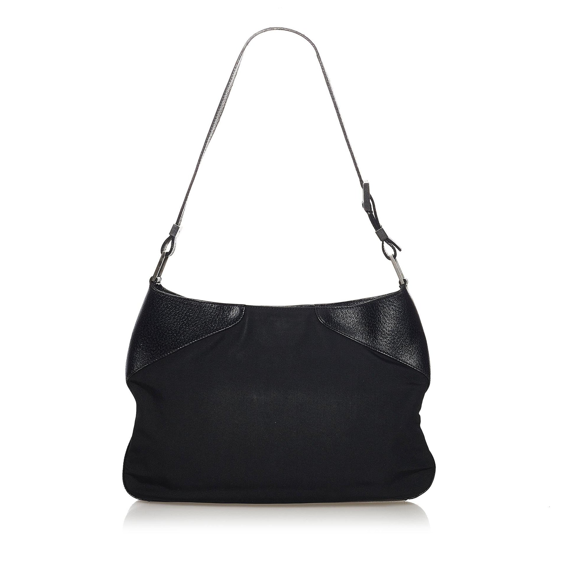 Gucci SHG Nylon Calf Black Shoulder Bag 3