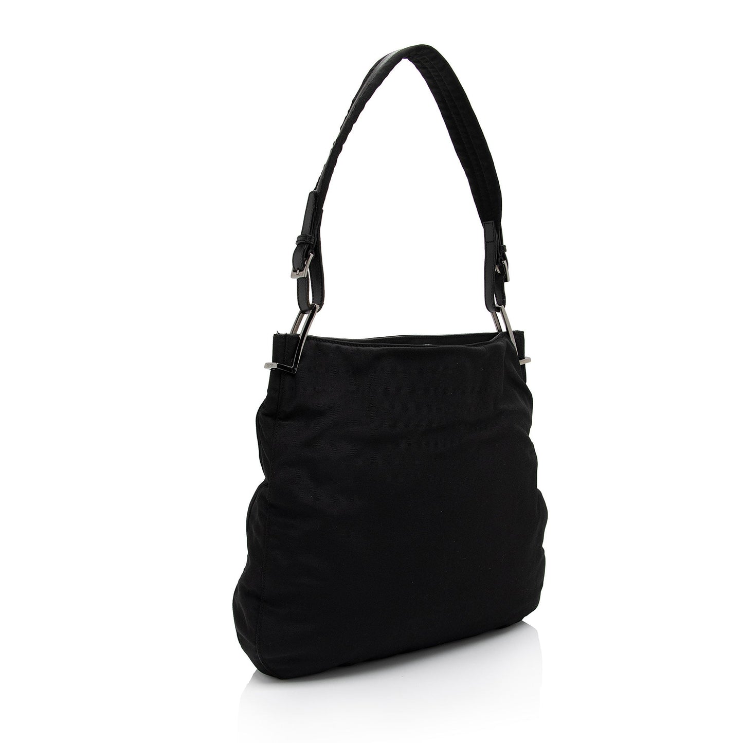 Gucci SHF-e5Iktp Leather Nylon Black Shoulder Bag