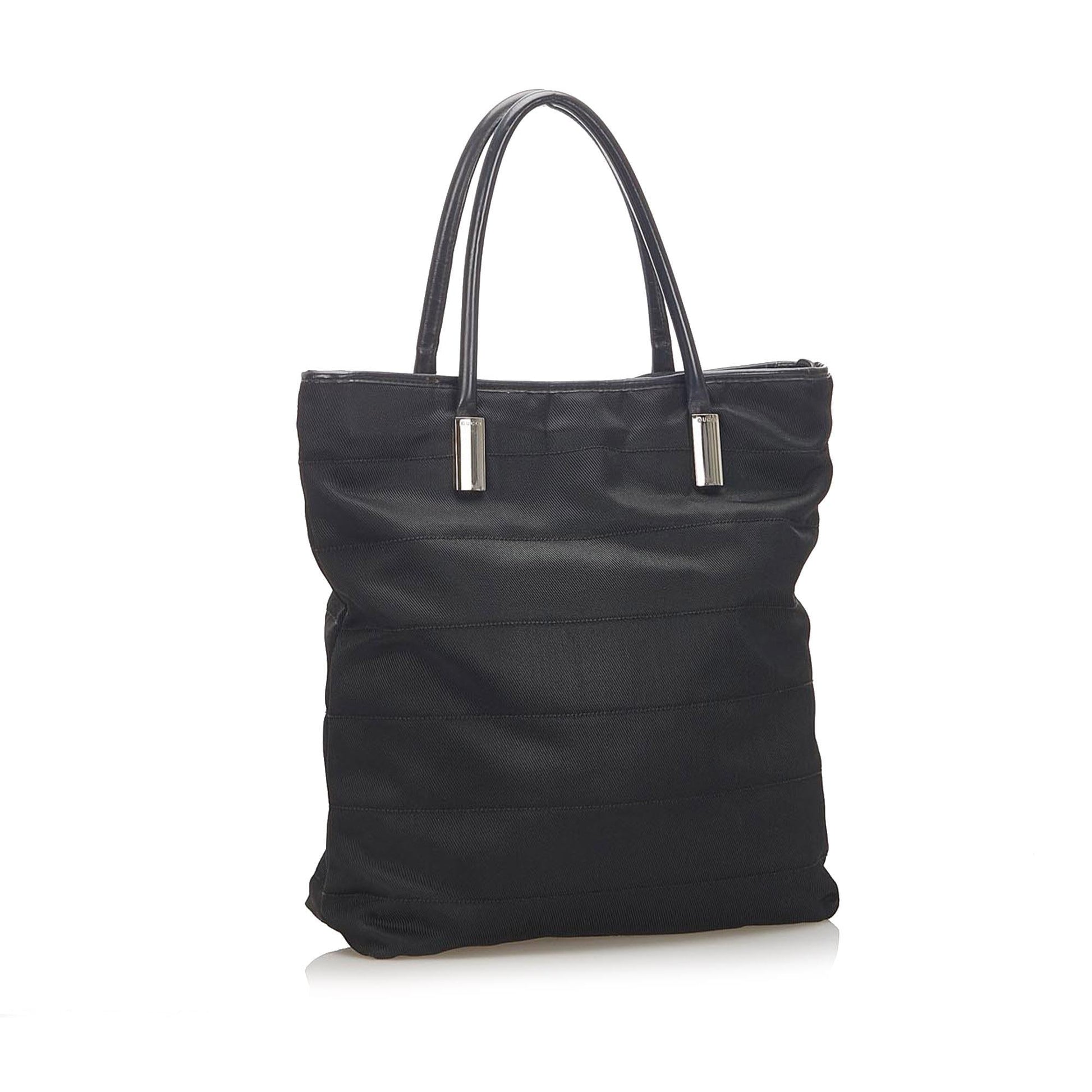 Gucci SHG Nylon Black Tote Bag 3