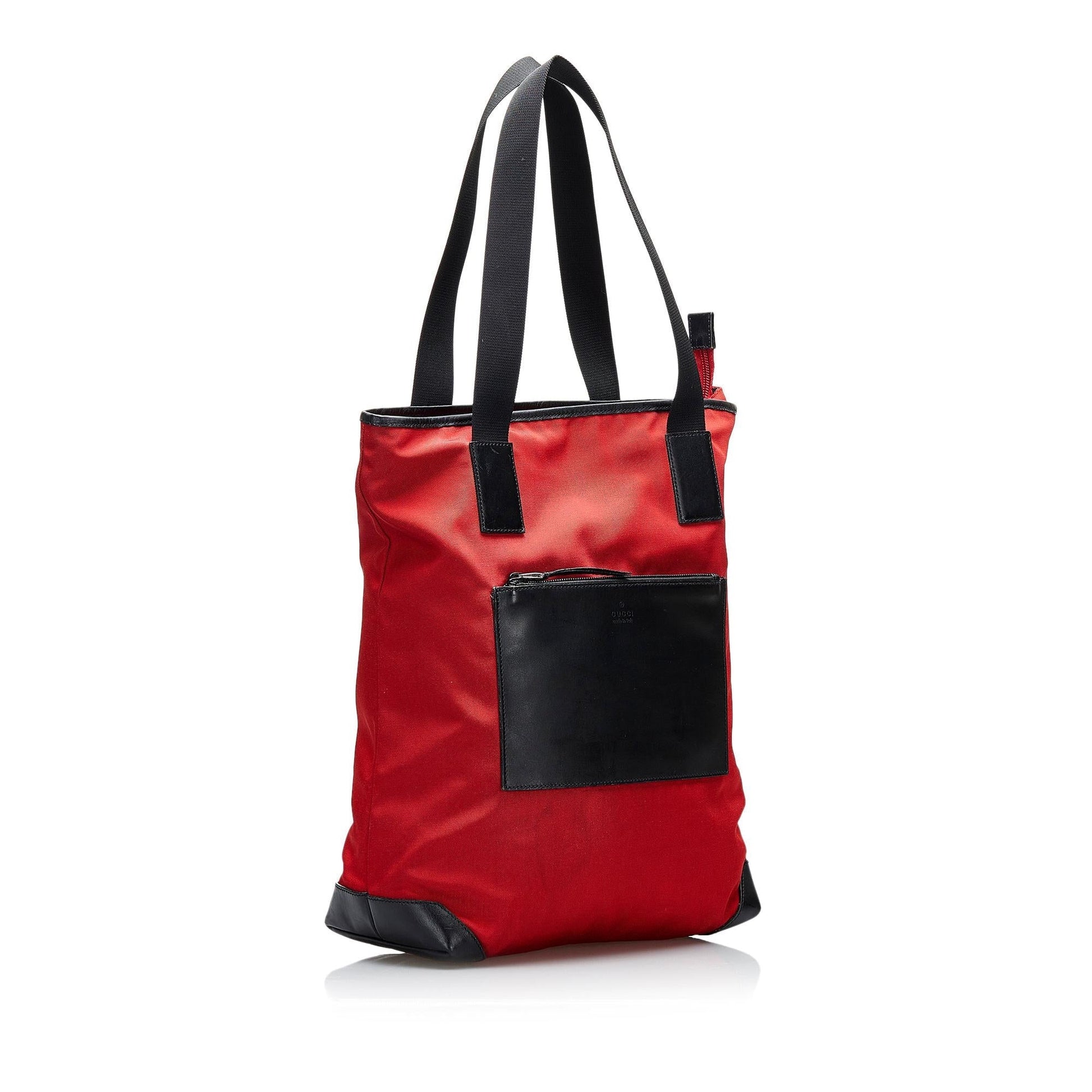 Gucci SHG-ah1auT Nylon Black Red Tote Bag
