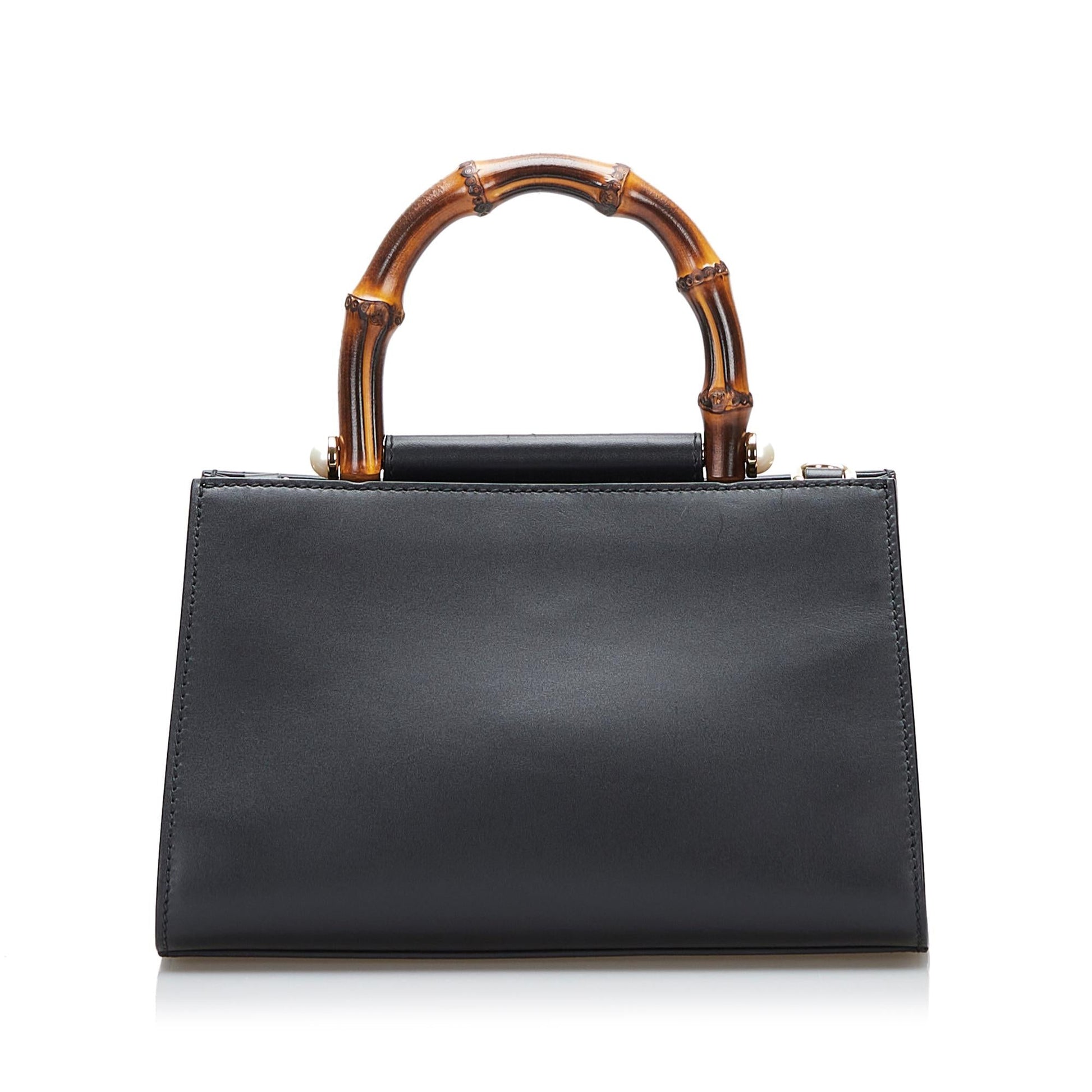 Gucci Nymphaea SHG-EdZIHq Calf Black Satchel Bag