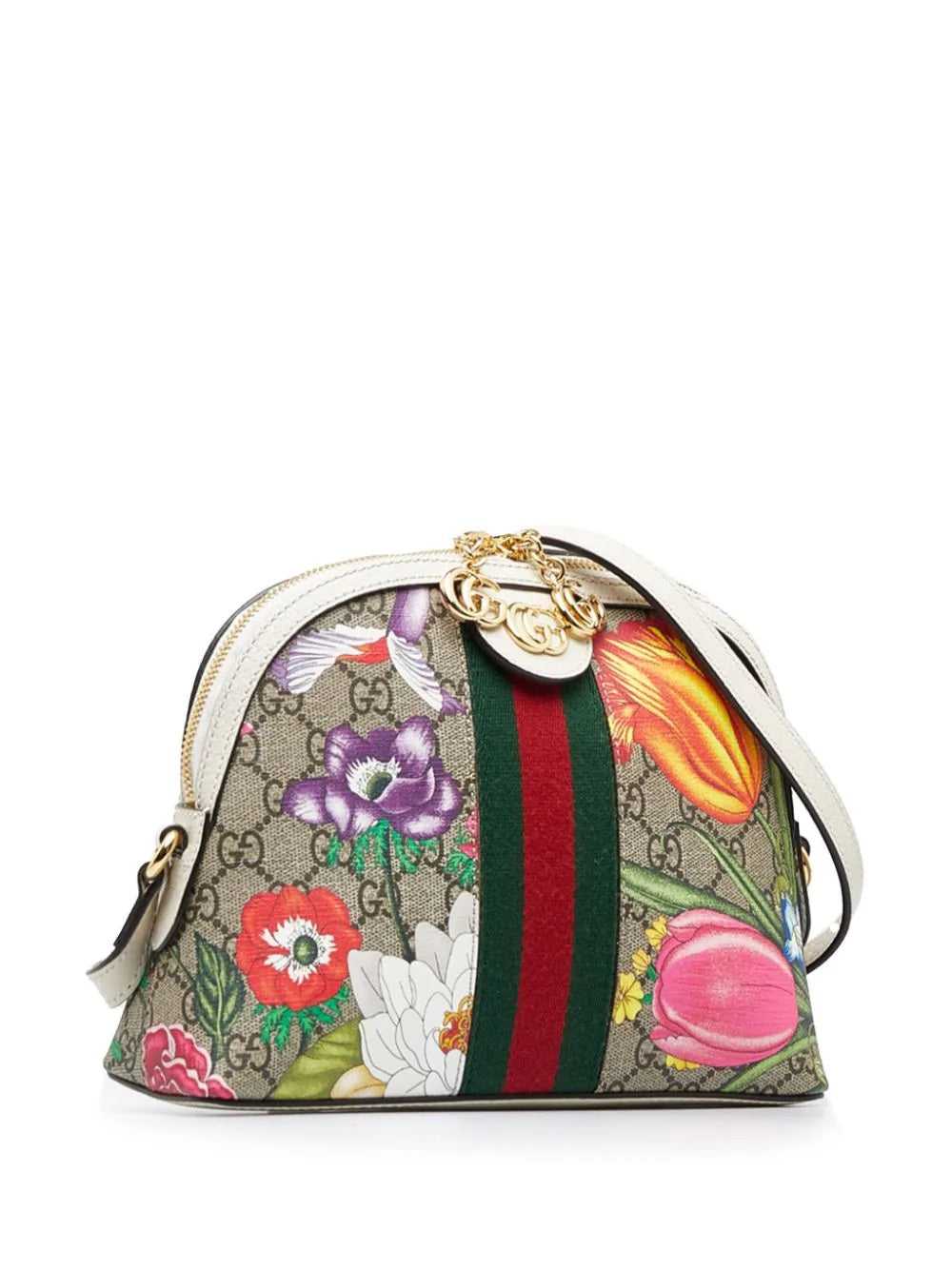 Gucci OPHIDIA FLORA DOME Shoulder Bag