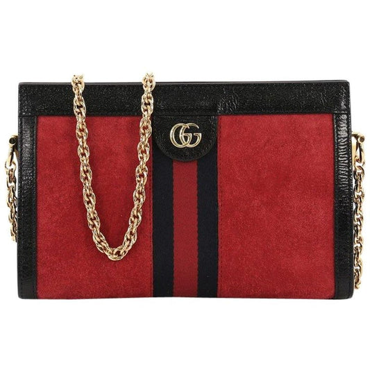 Gucci Ophidia Suede Chain Shoulder Bag