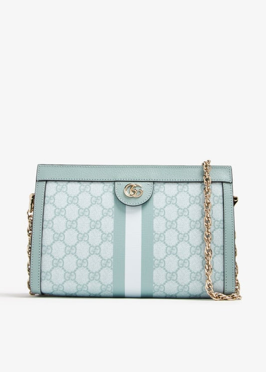 Gucci GG SUPREME OPHIDIA HOTSELL Blue Small Chain Shoulder Bag