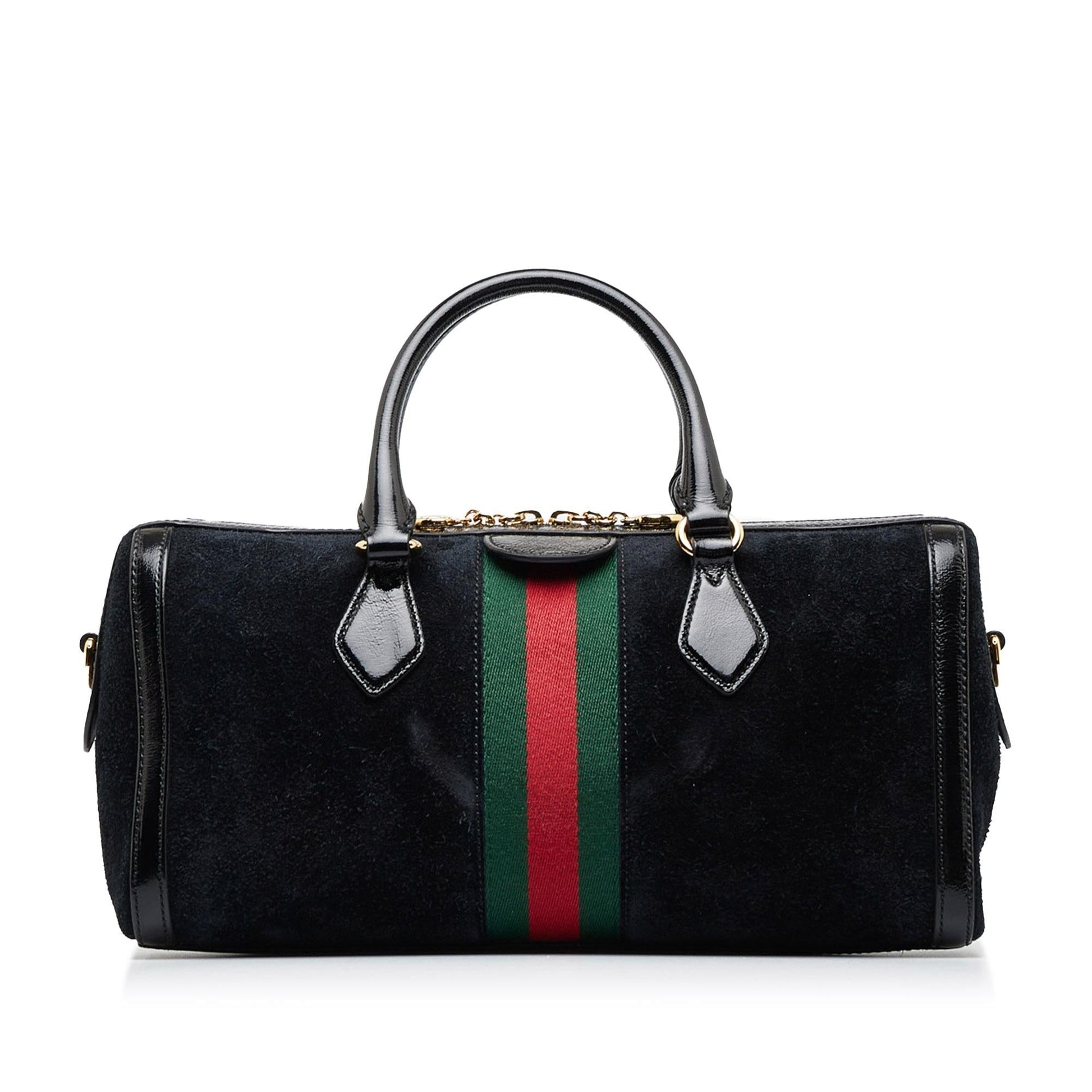 Gucci Ophidia SHG-rEIFLW Suede Calf Black Satchel Bag